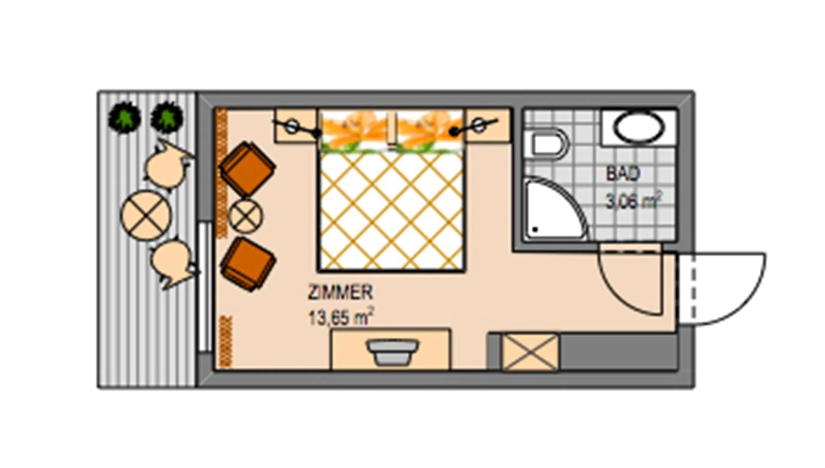 Floor plan in Hotel Reichmann