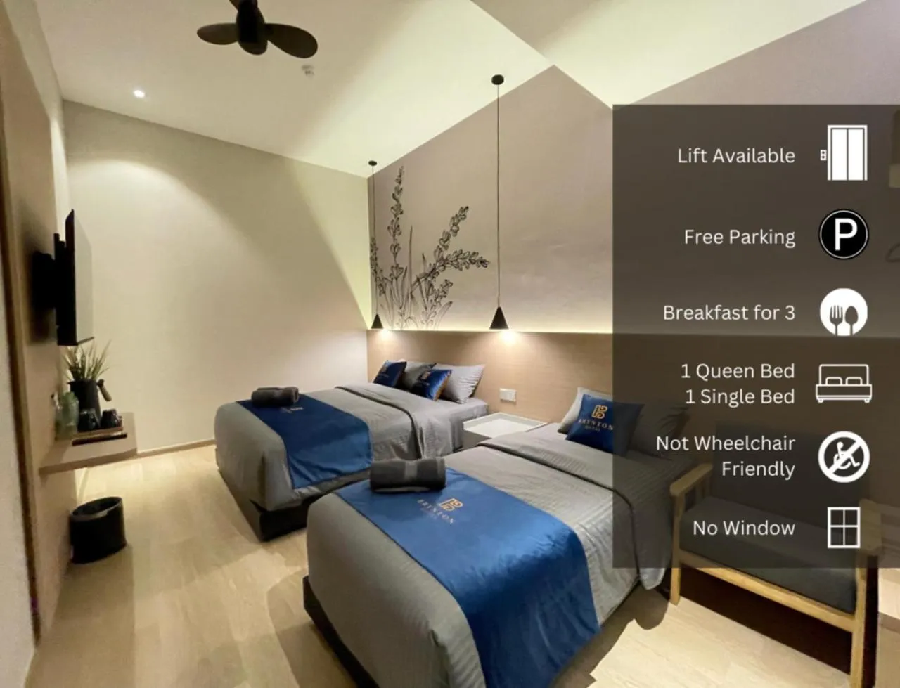 Bedroom in Hotel Brynton at Cameron Centrum Mall