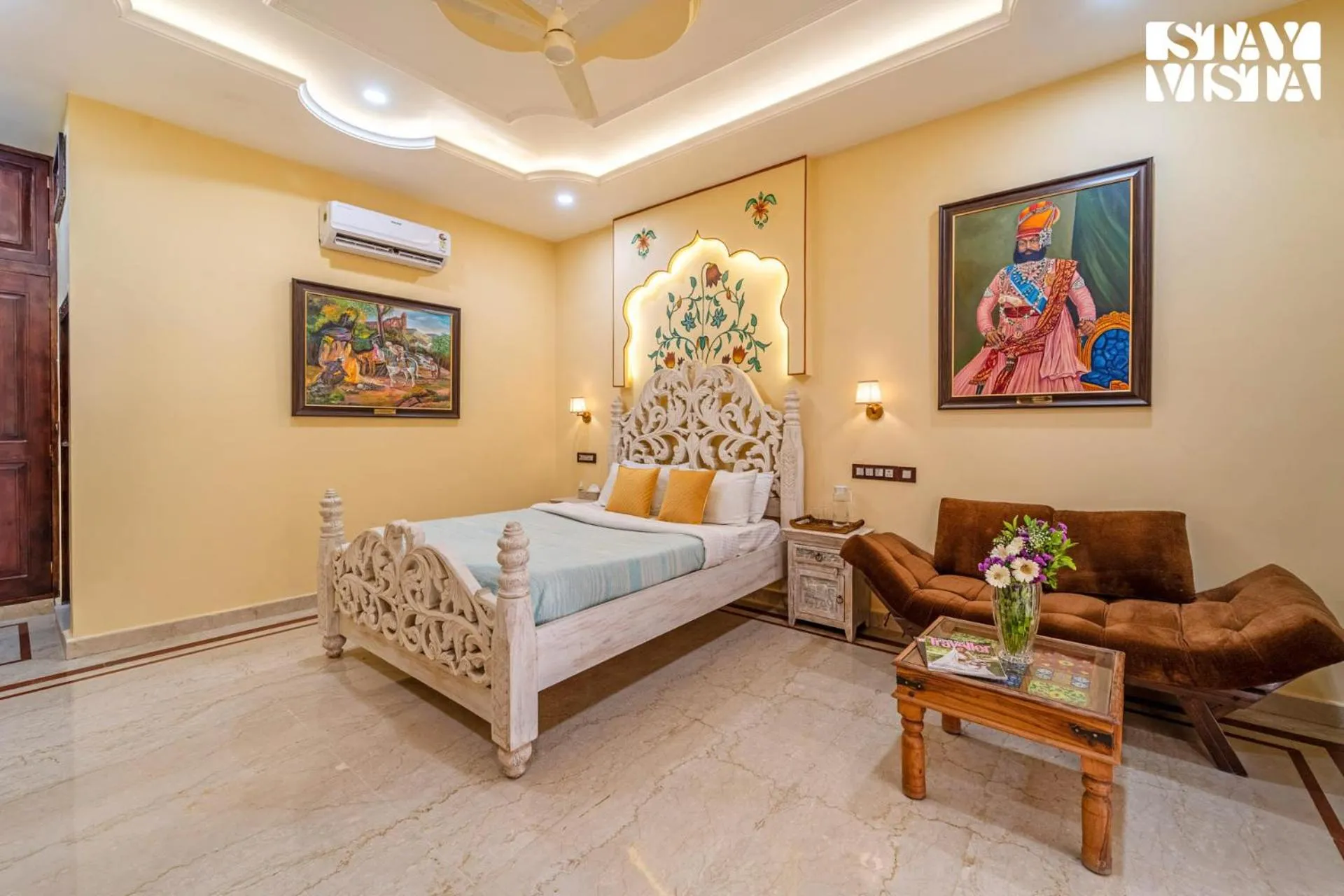 Bedroom, Bed in Sunset Escape by VEO - Part of StayVista