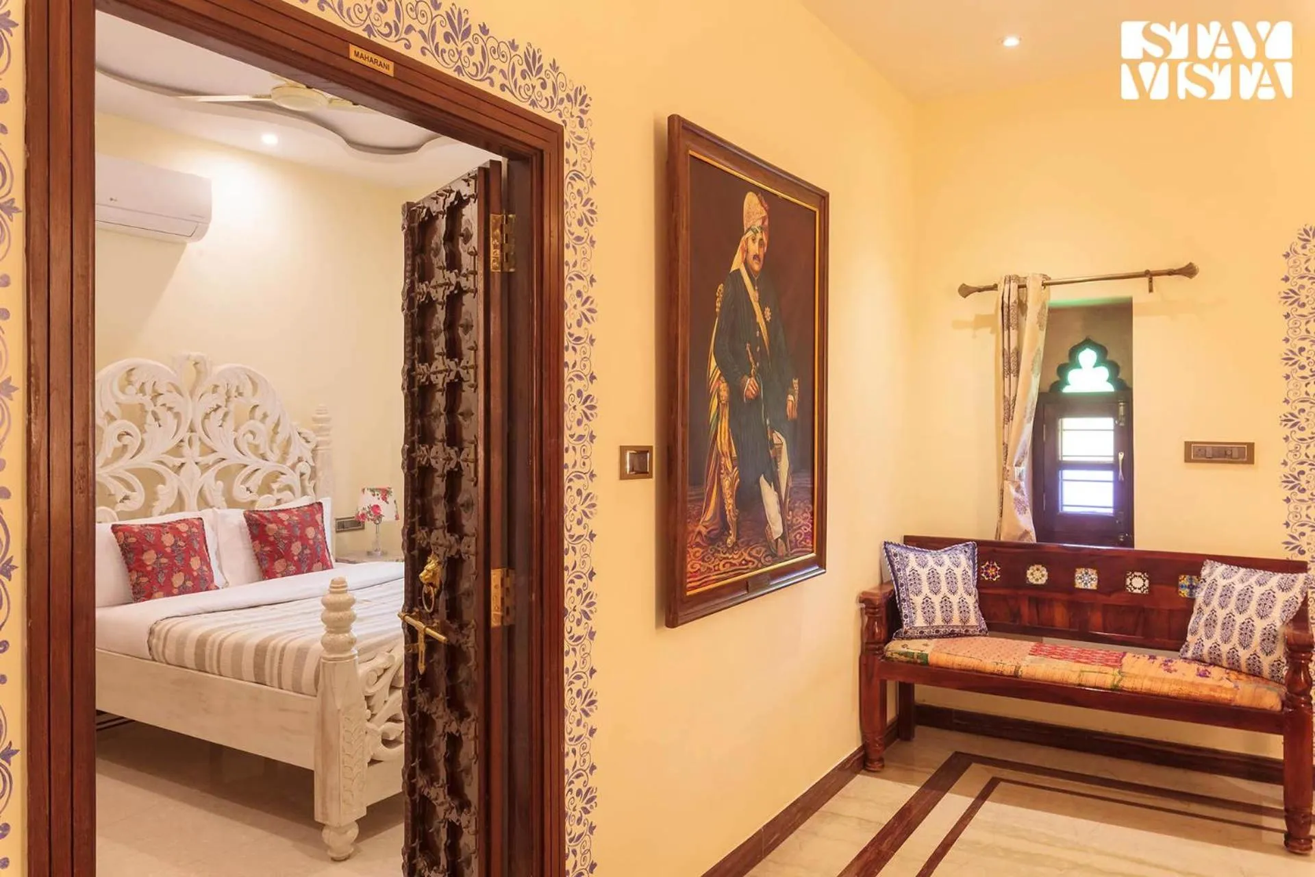 Bedroom, Bed in Sunset Escape by VEO - Part of StayVista