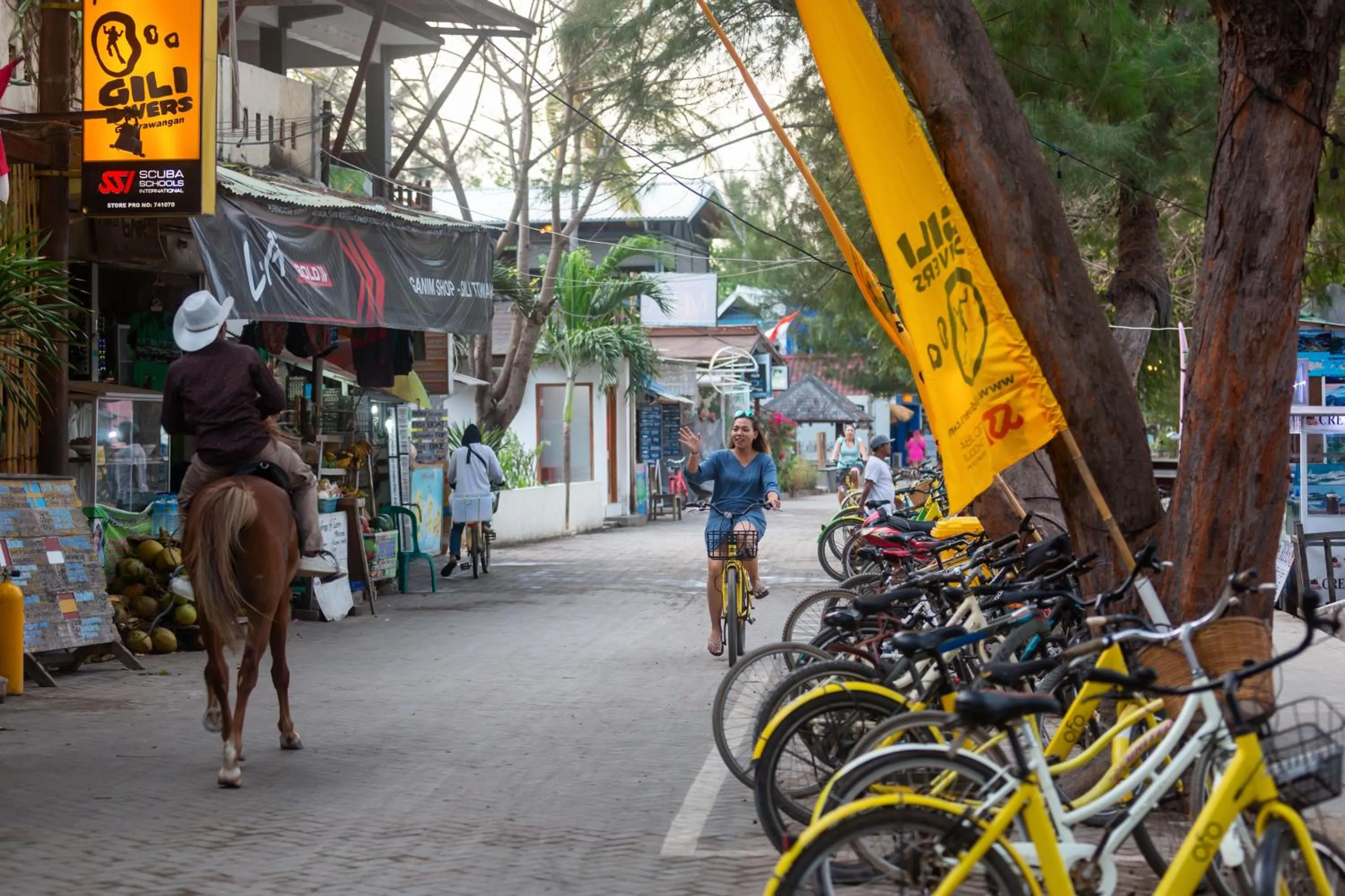 Beach in Kidi's Lodge Gilitrawangan