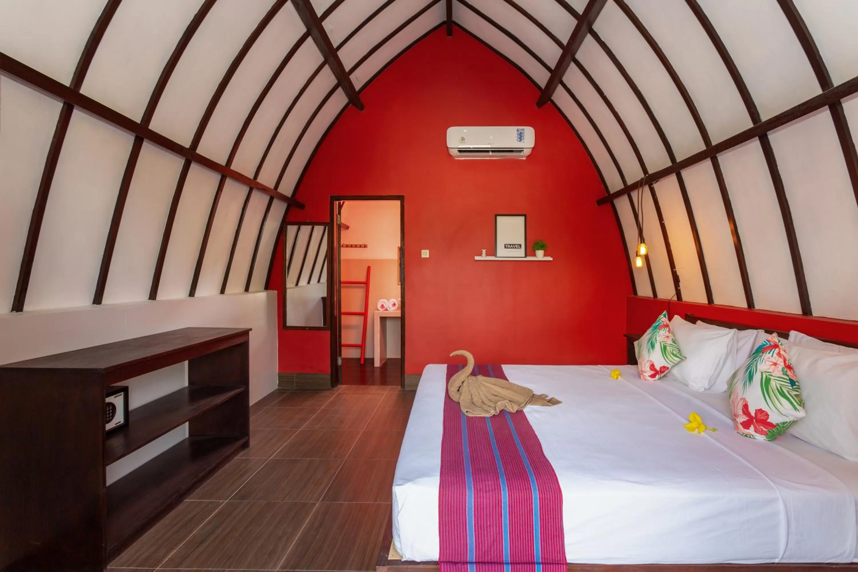 Bed in Kidi's Lodge Gilitrawangan