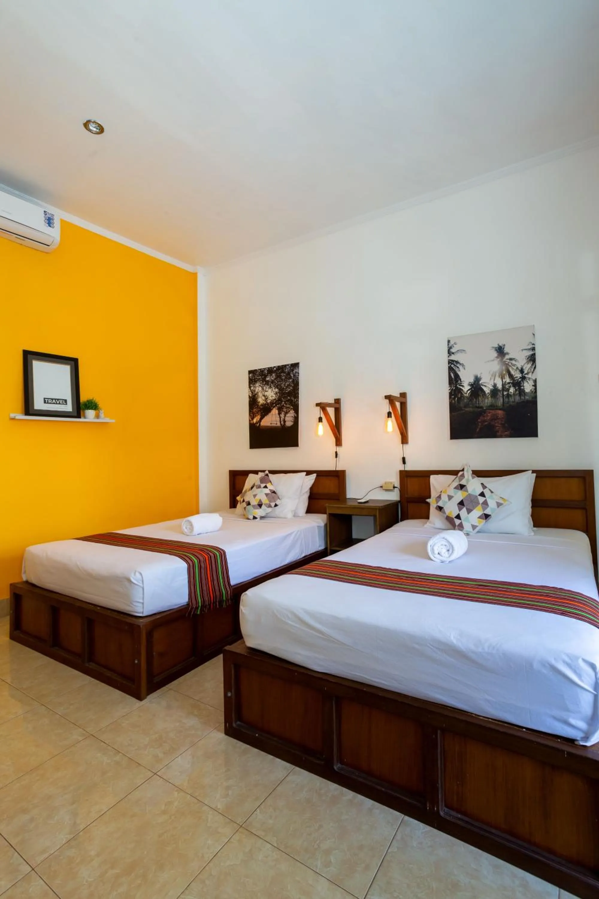 Bed in Kidi's Lodge Gilitrawangan