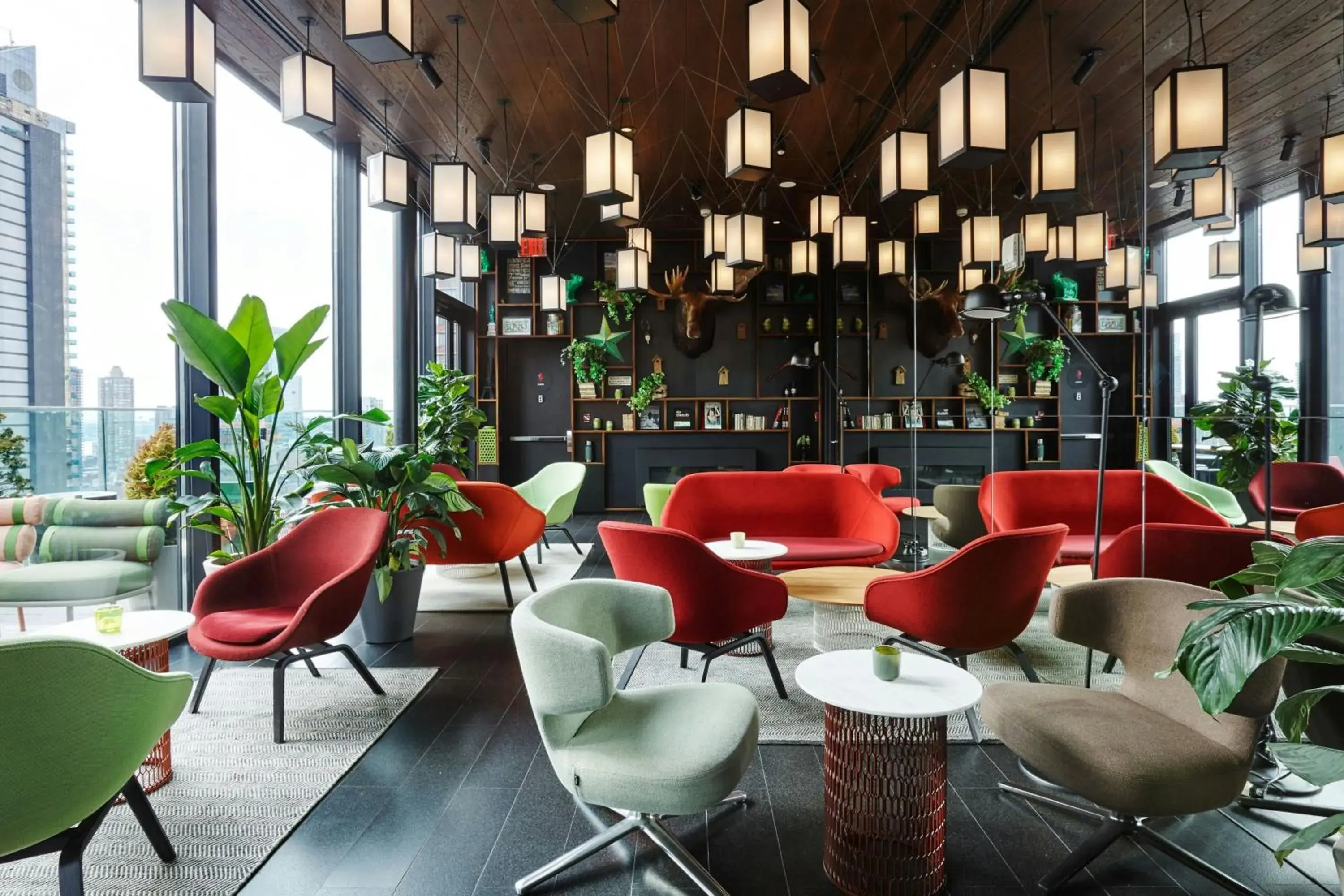 Lounge or bar in citizenM New York Times Square Lounge or bar in citizenM New York Times Square