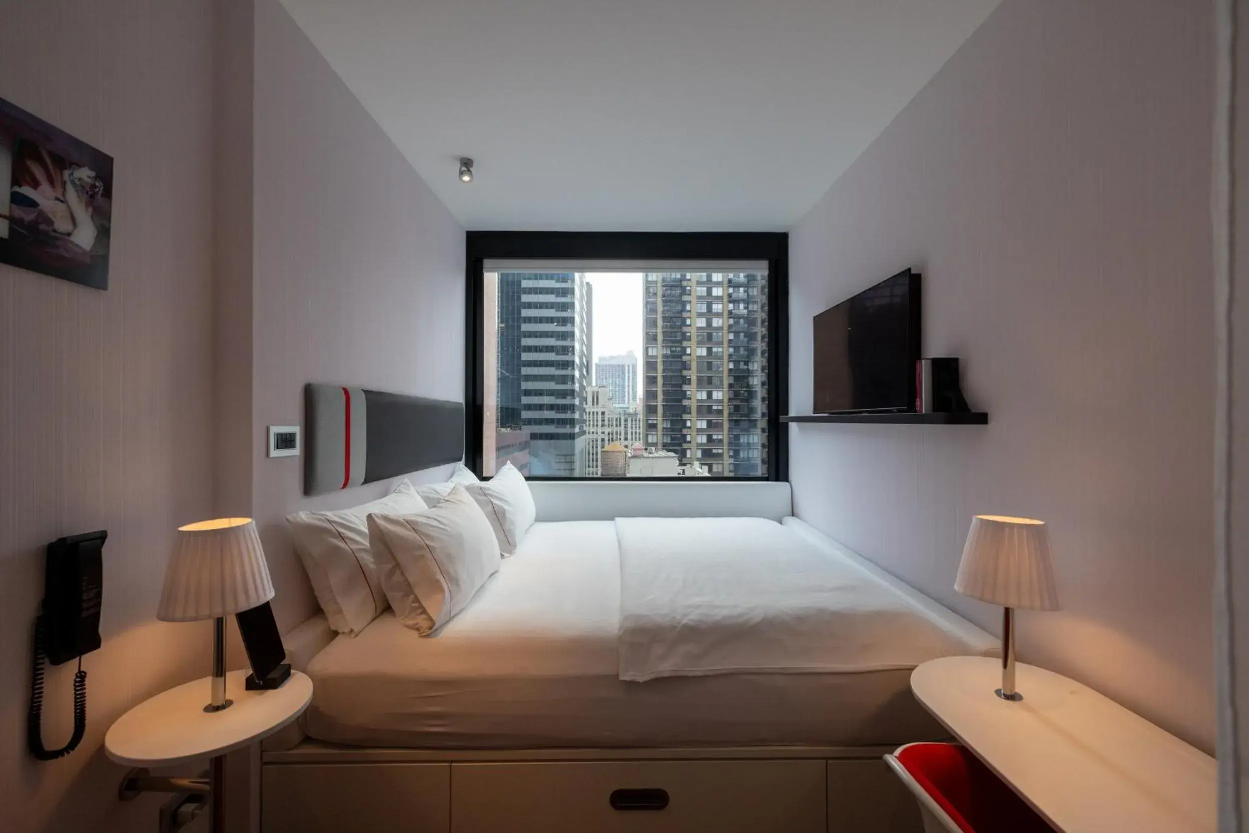 Property building, Bed in citizenM New York Times Square Property building, Bed in citizenM New York Times Square
