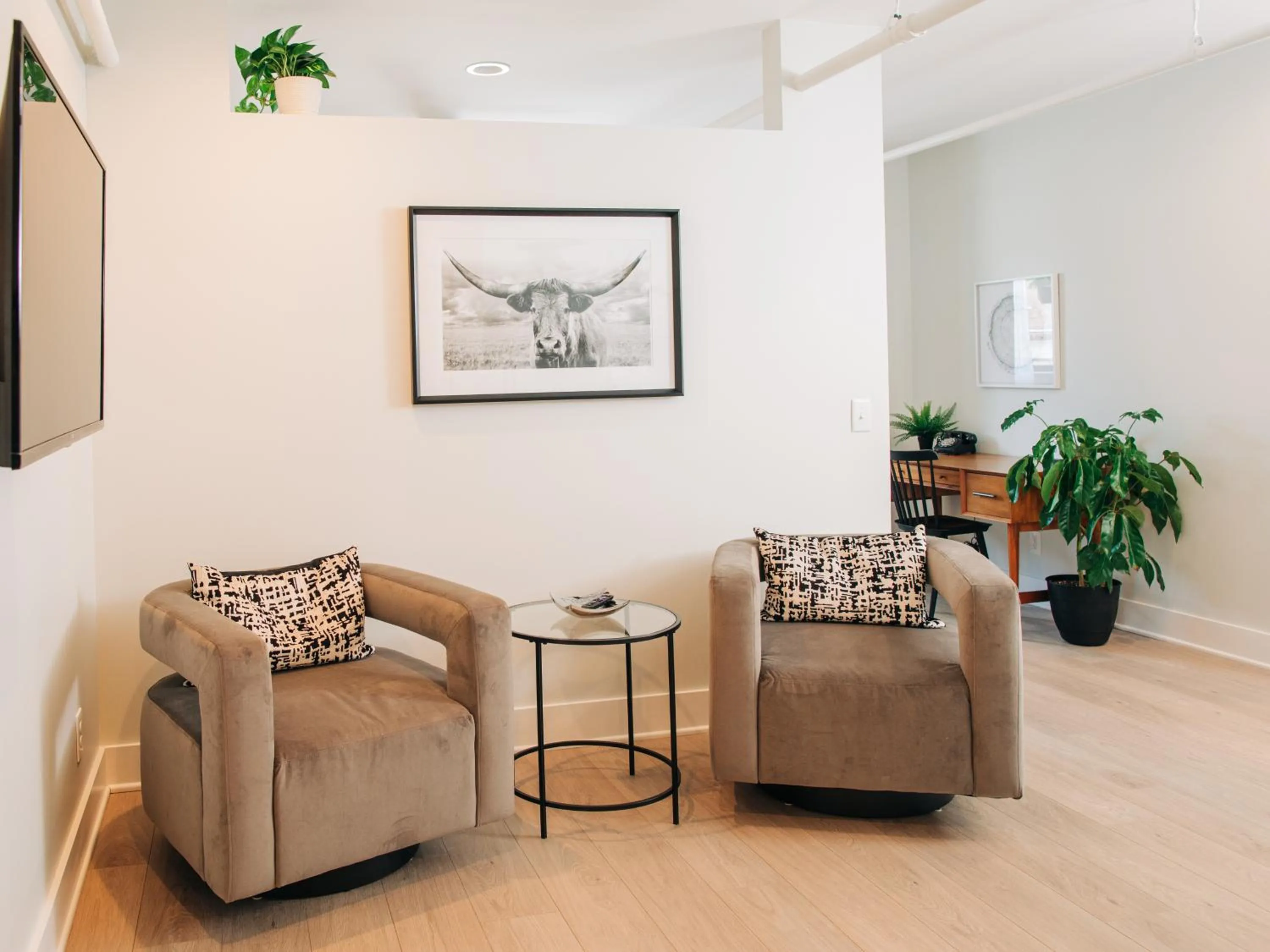Seating area in Stellar Suites