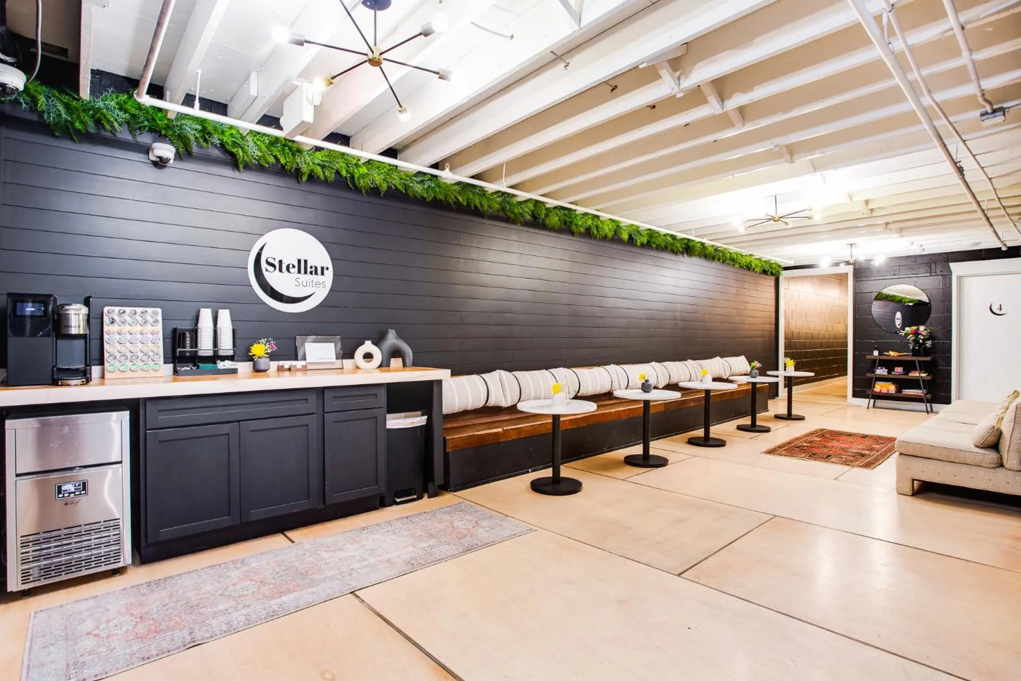 Seating area in Stellar Suites