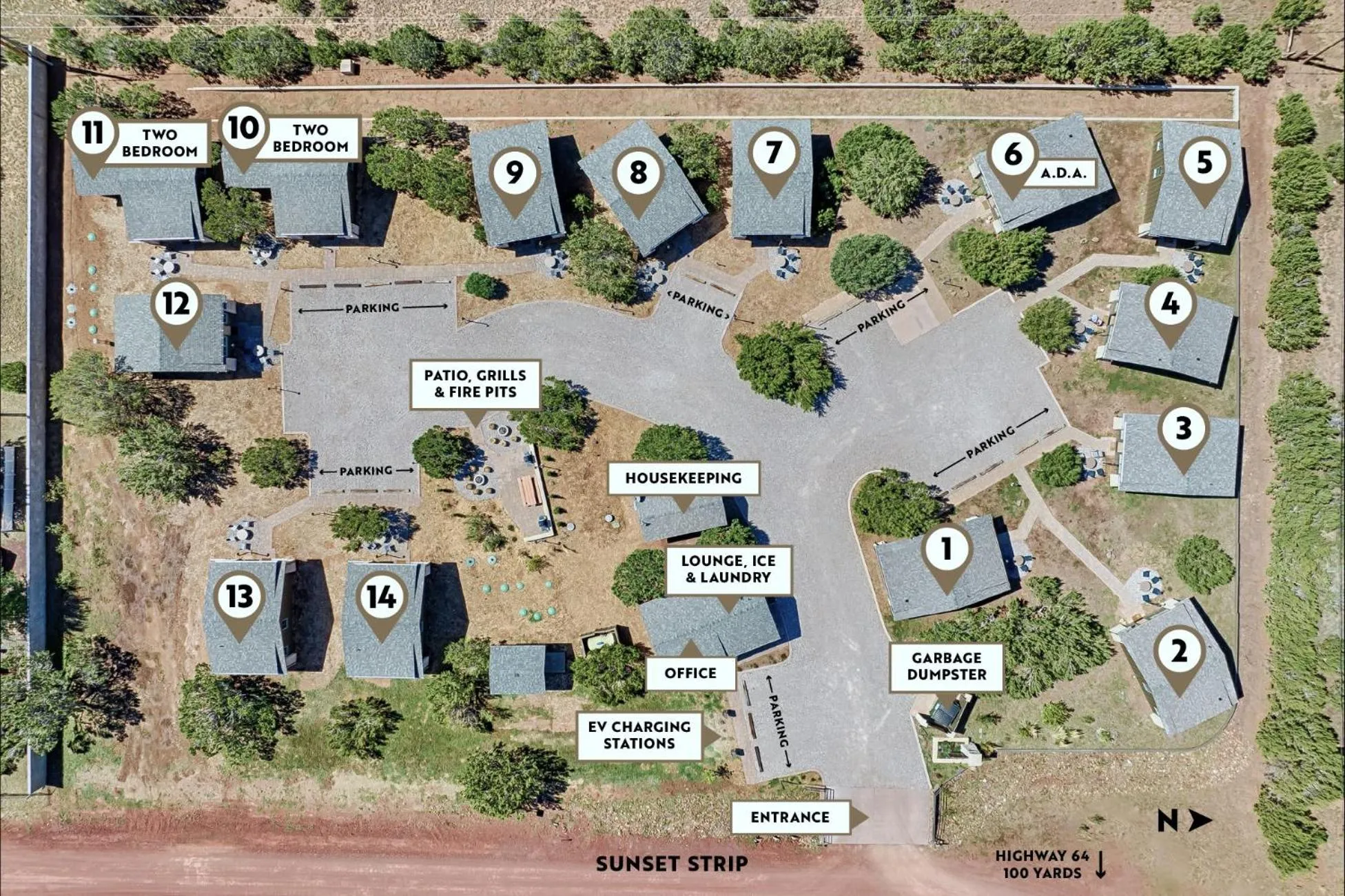 Bird's eye view in Inn History Grand Canyon Cabin