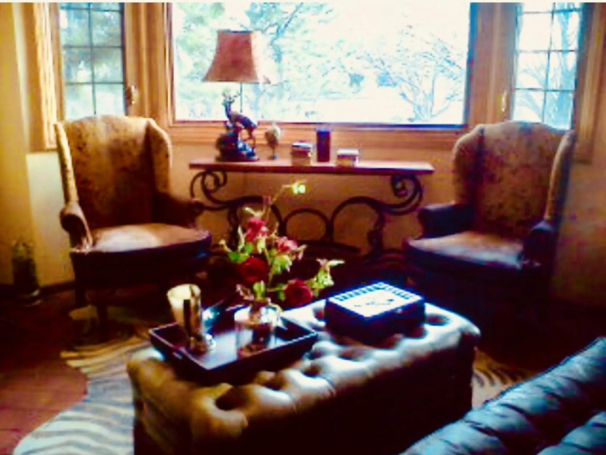 Communal lounge/ TV room in Yellowstone Cattle Baron EnSuite, Private Entrance & Parking - Prairie Rose B&B