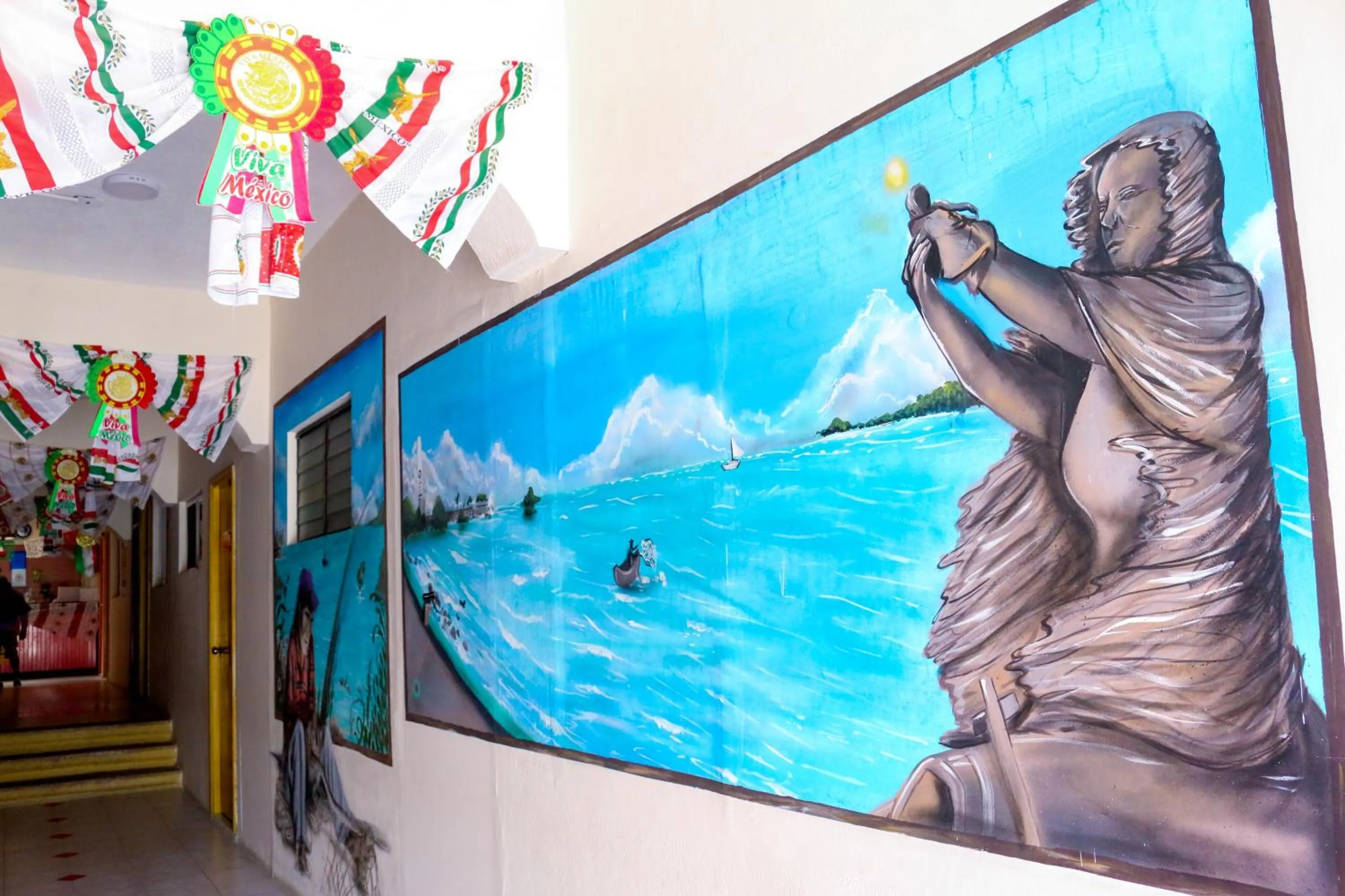 Decorative detail in Hotel Rosa del Alba, Barrio Mágico Centro Histórico de Chetumal