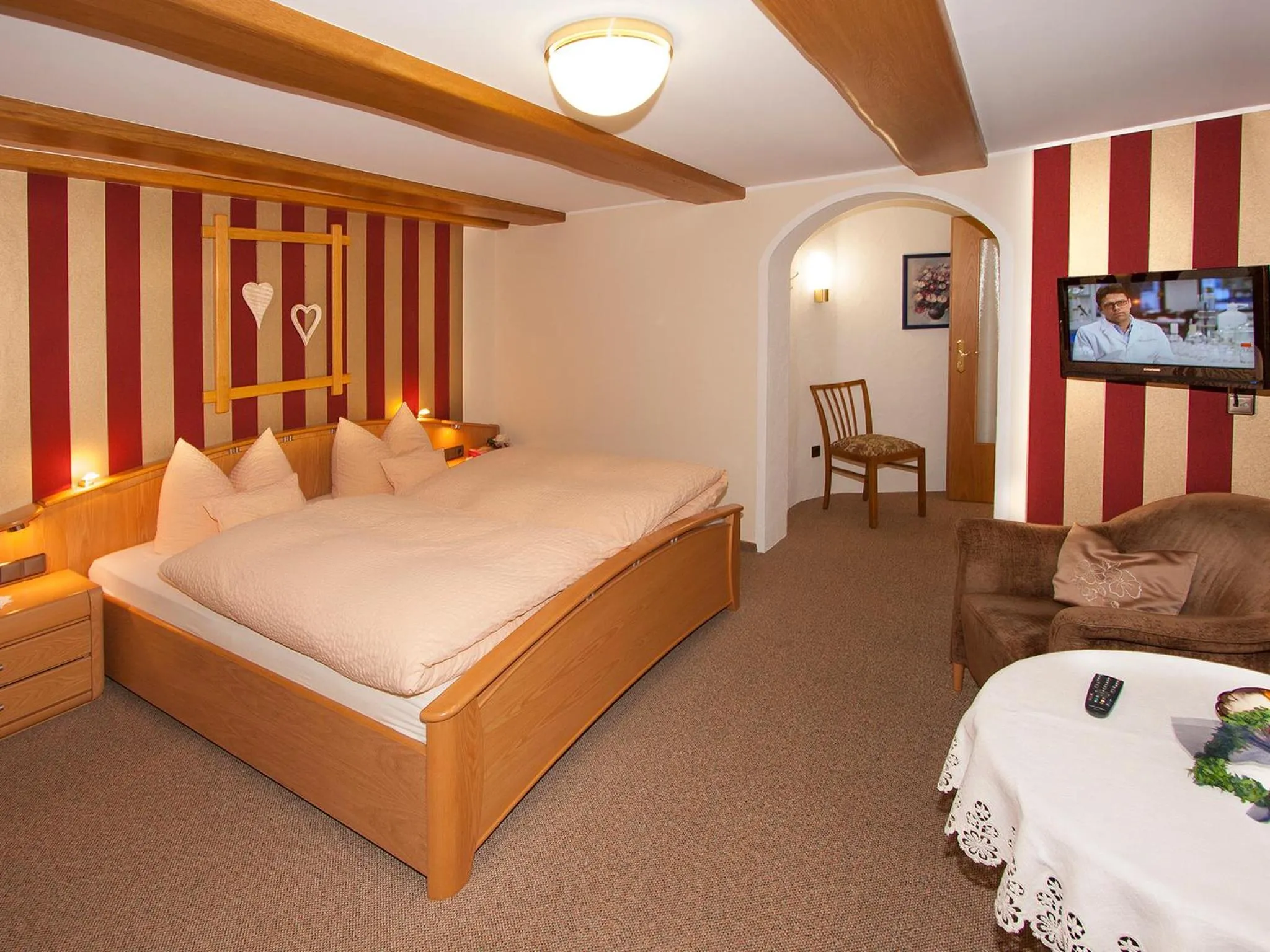 Bedroom, Bed in Pension Hampel