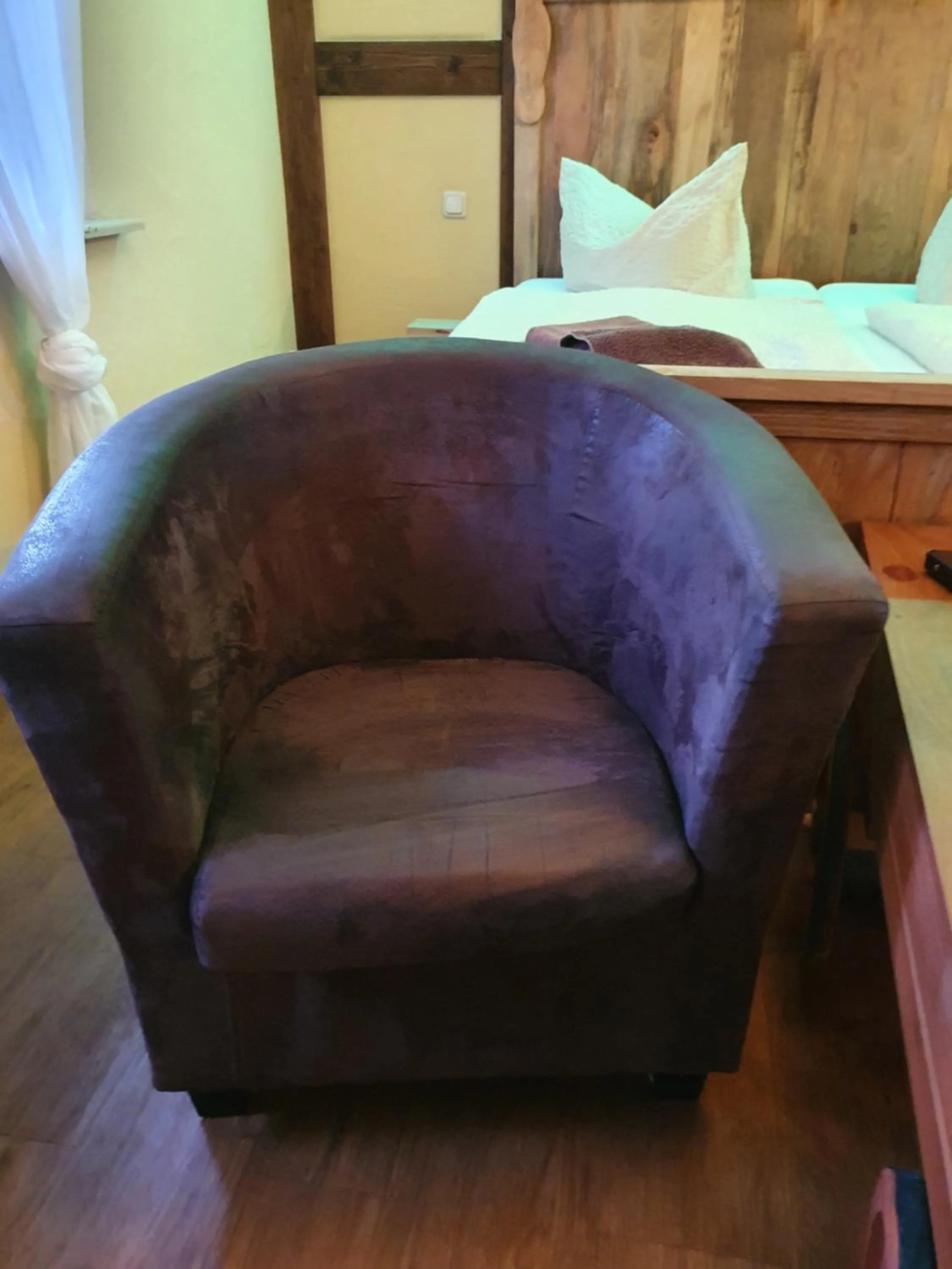 Seating area, Bed in Pension zum Holzpantoffelmacher
