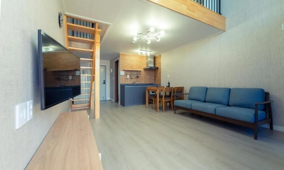 Kitchen or kitchenette in Seolli Resort Pension