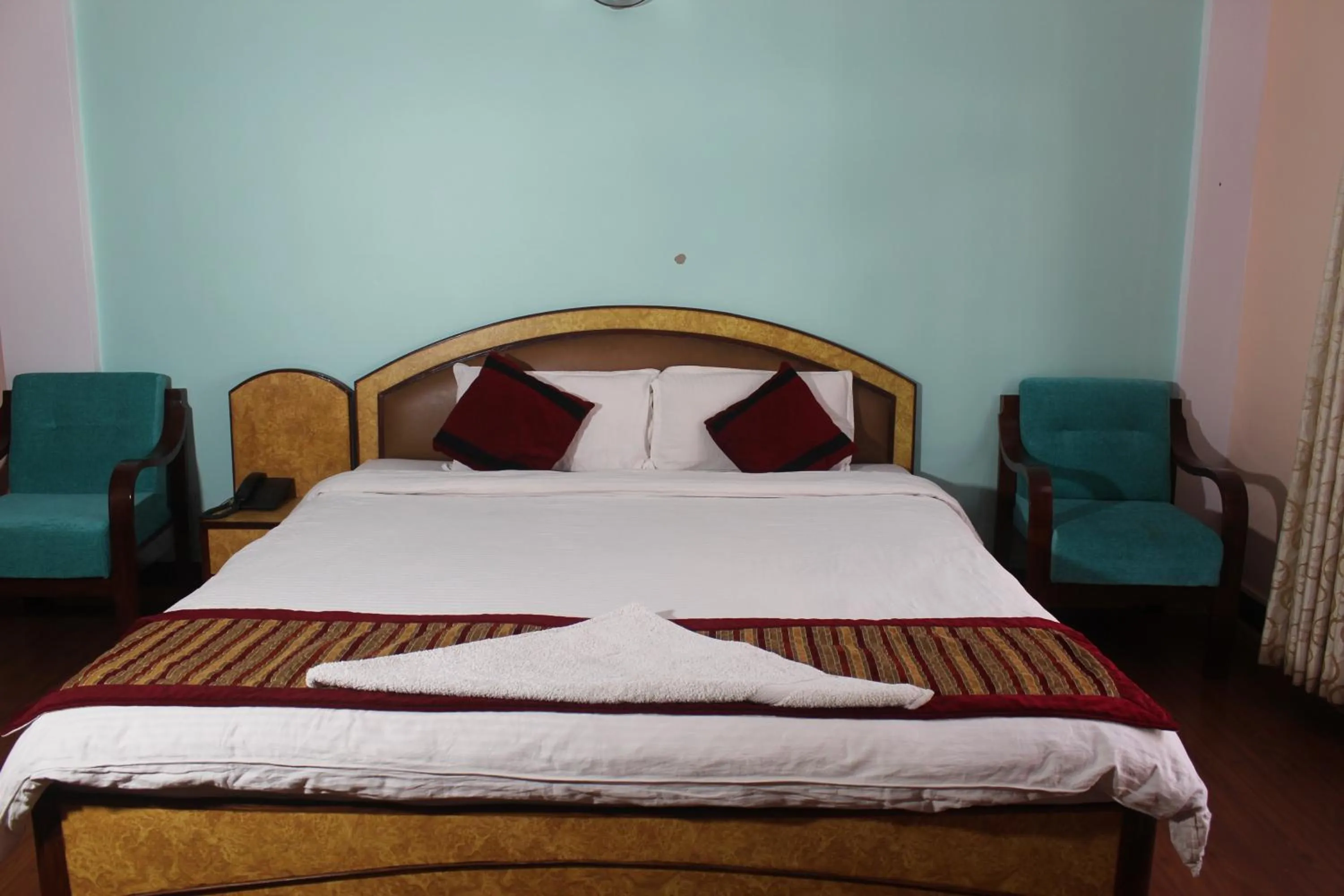 Bed in Hotel Mudkhu Durbar