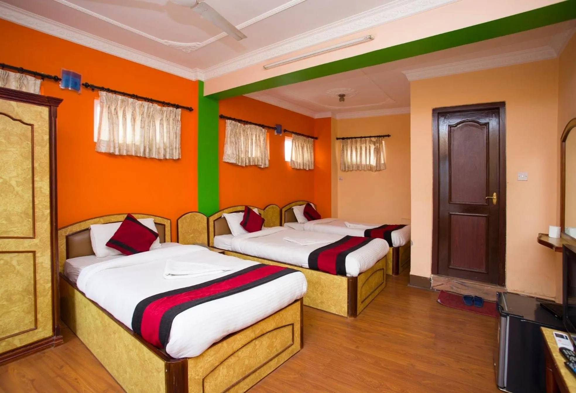 Bed in Hotel Mudkhu Durbar