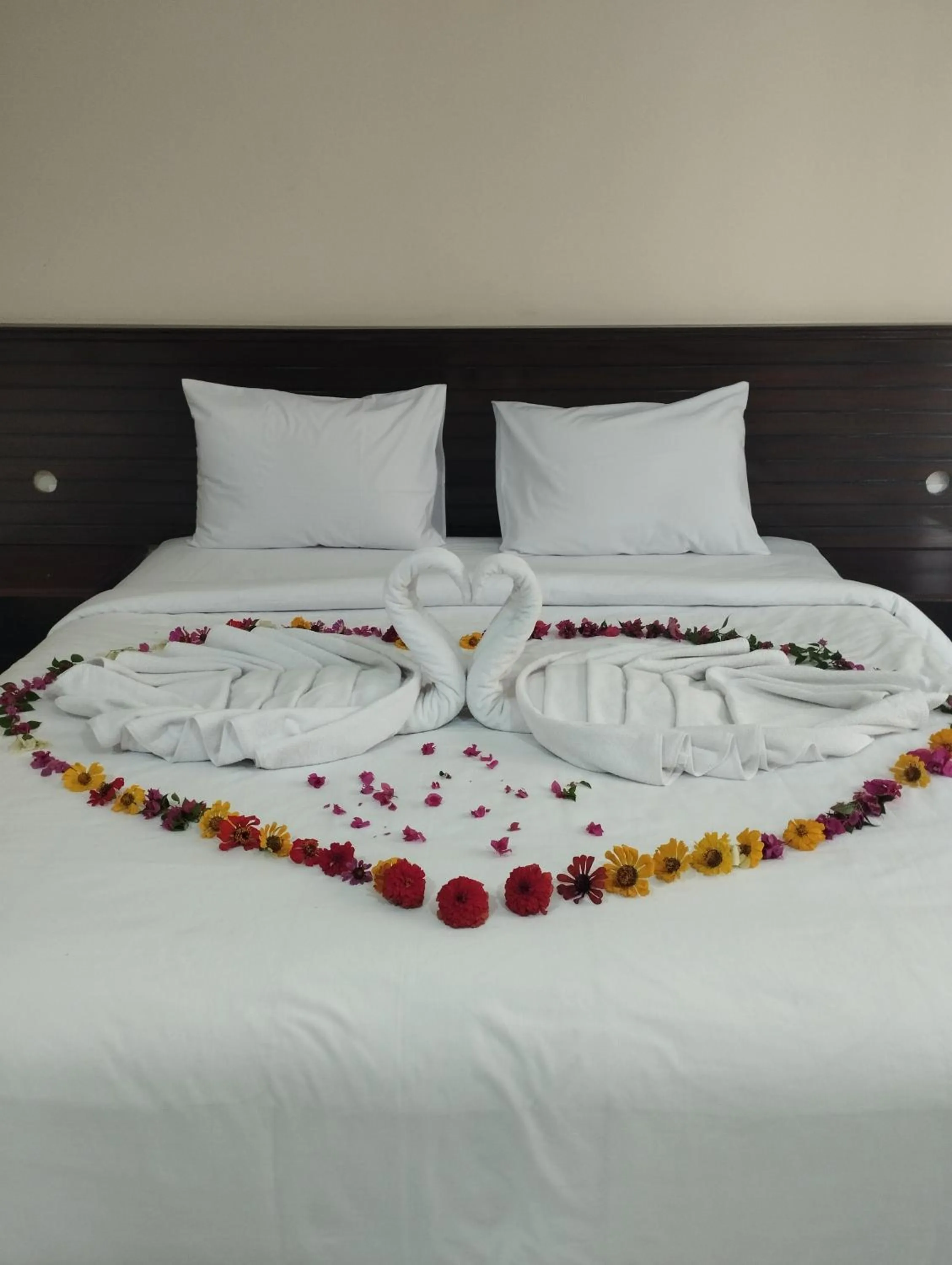 Bed in Palm bajo hotel