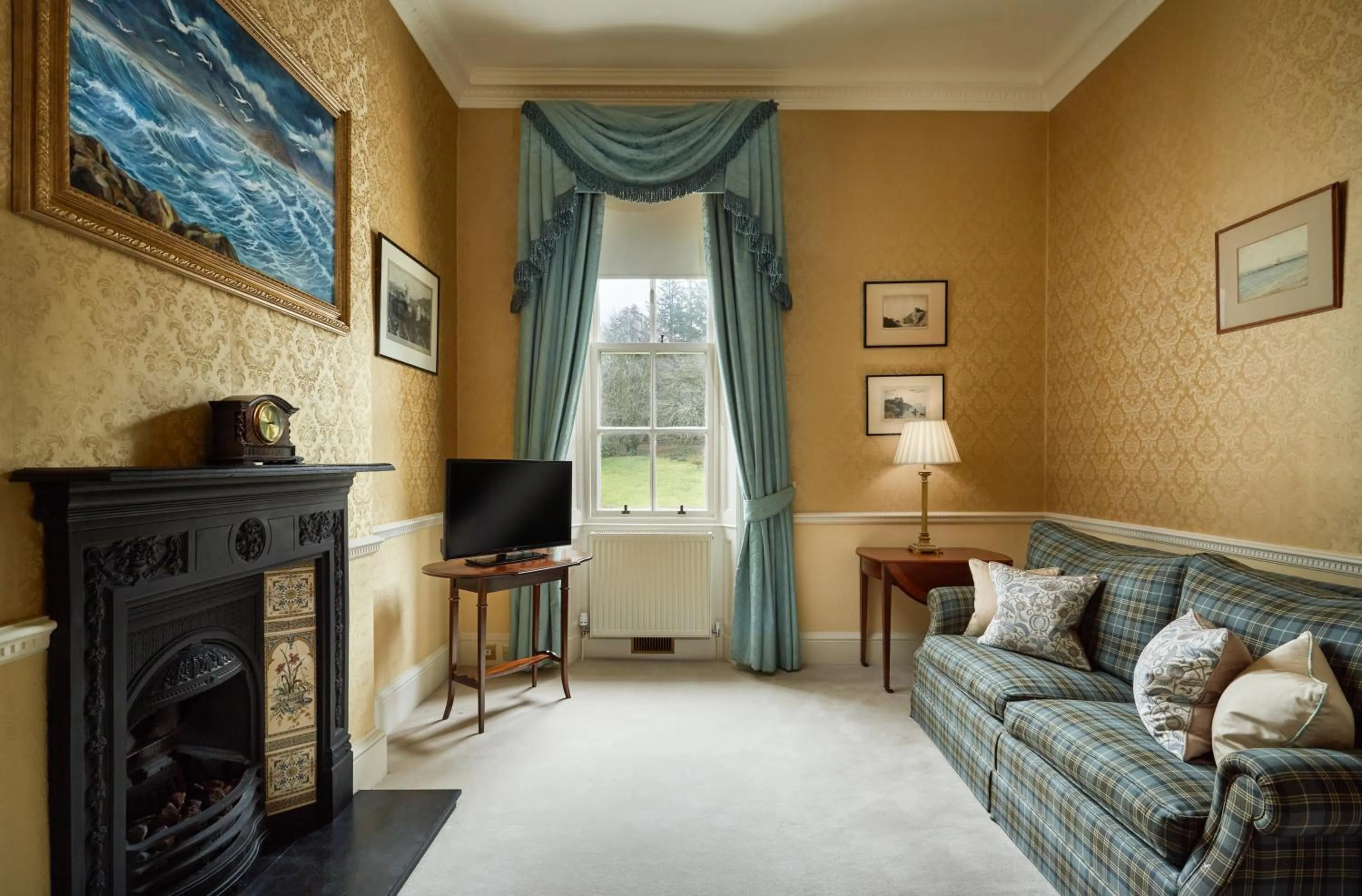 Living room in Glenapp Castle