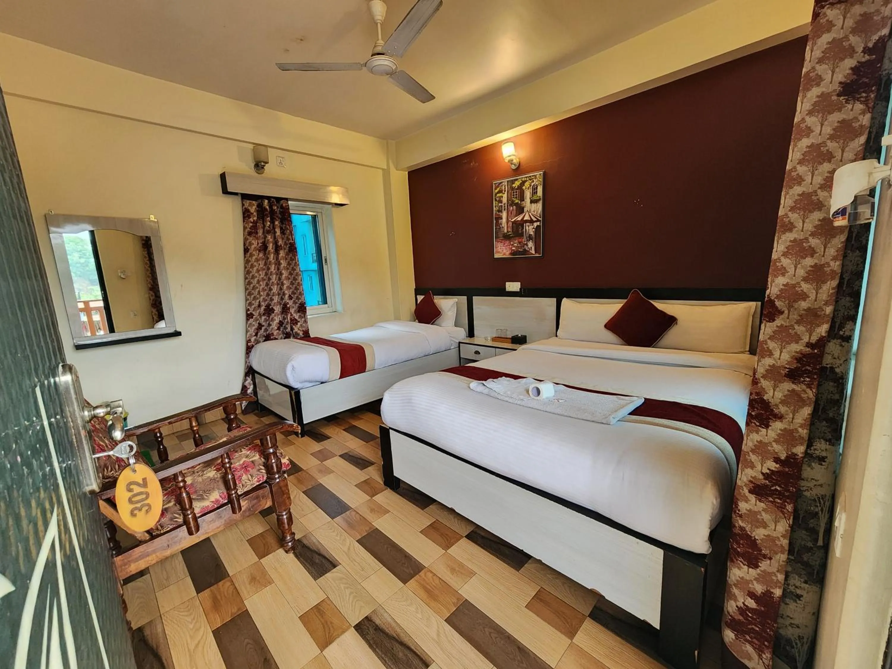 Bed in Hotel Kajiinn