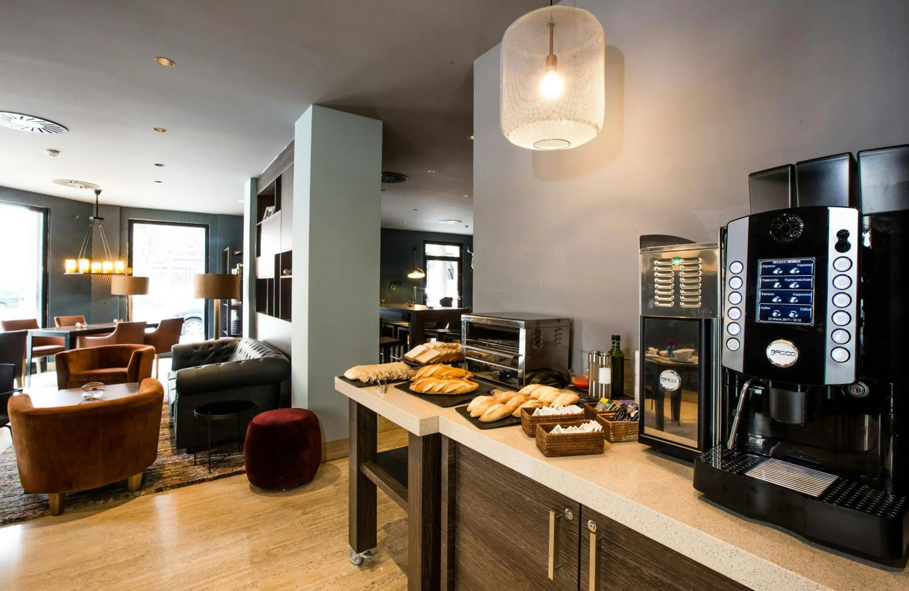 Buffet breakfast in Leonardo Boutique Hotel Madrid