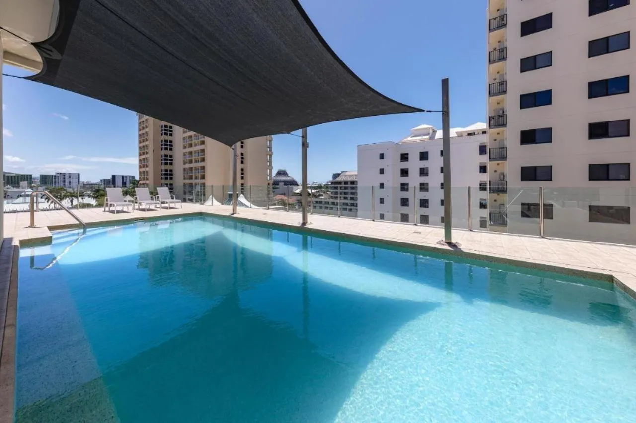 Pool view in City Quays Accommodation