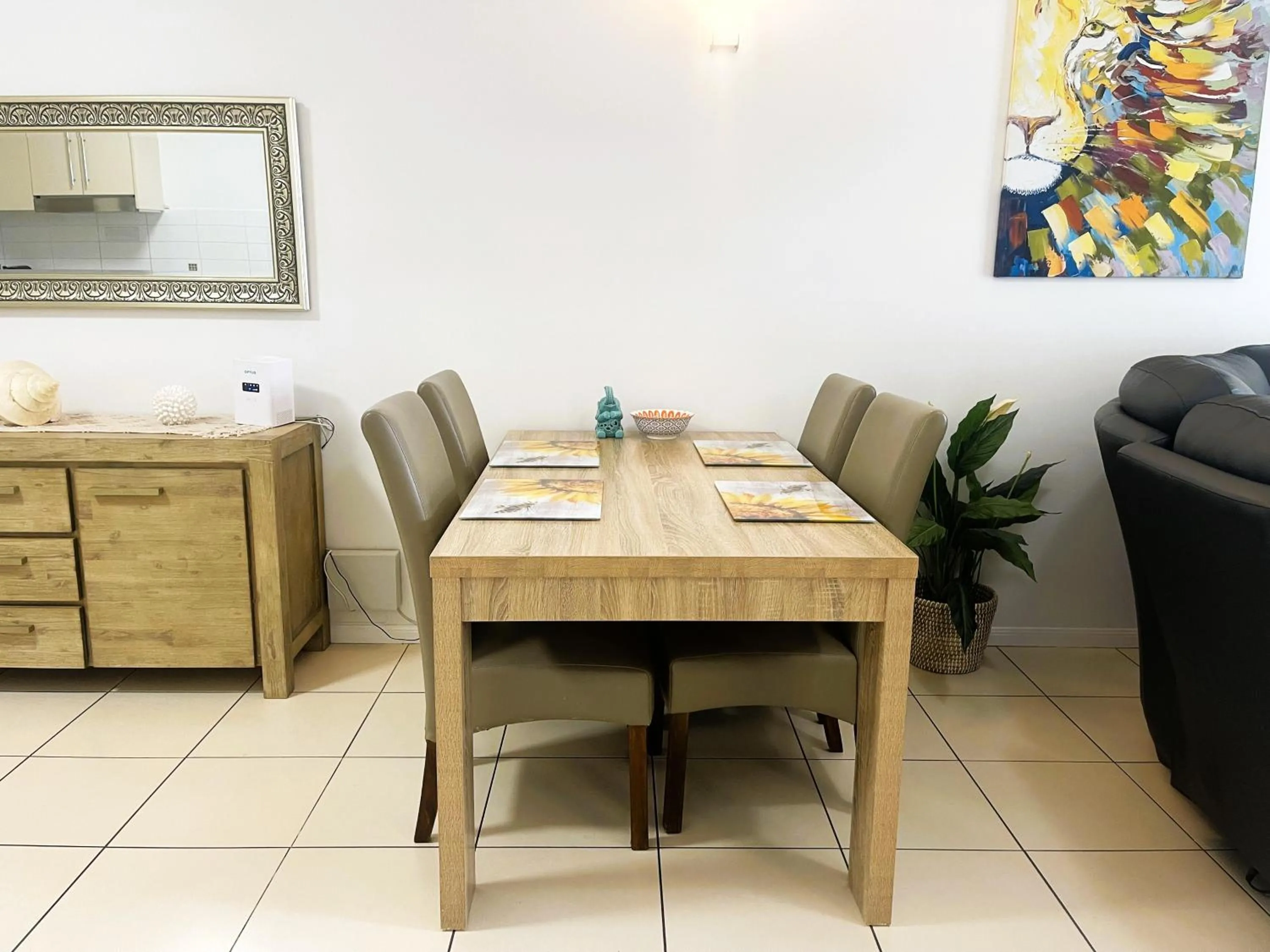 Dining area in City Quays Accommodation