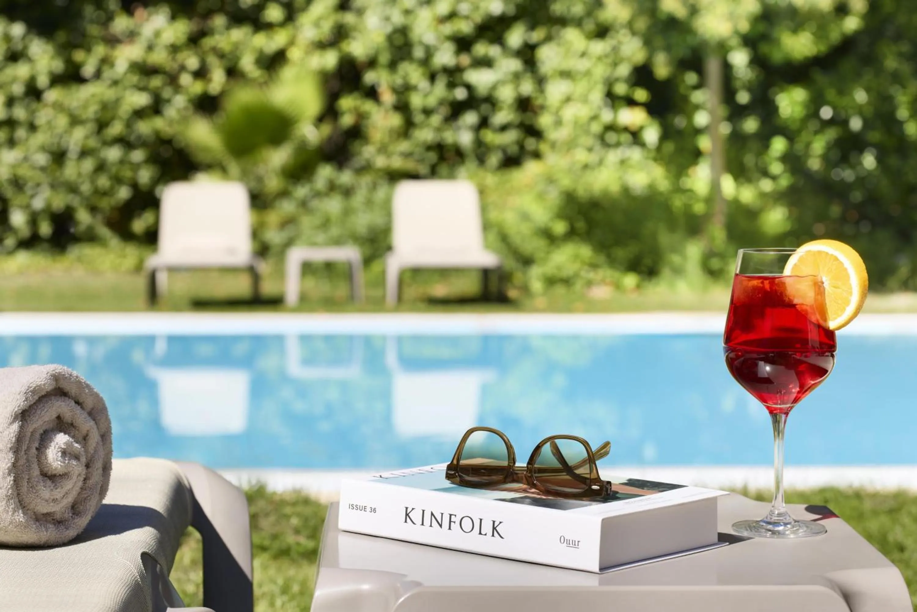 Pool view in NH Madrid Ventas