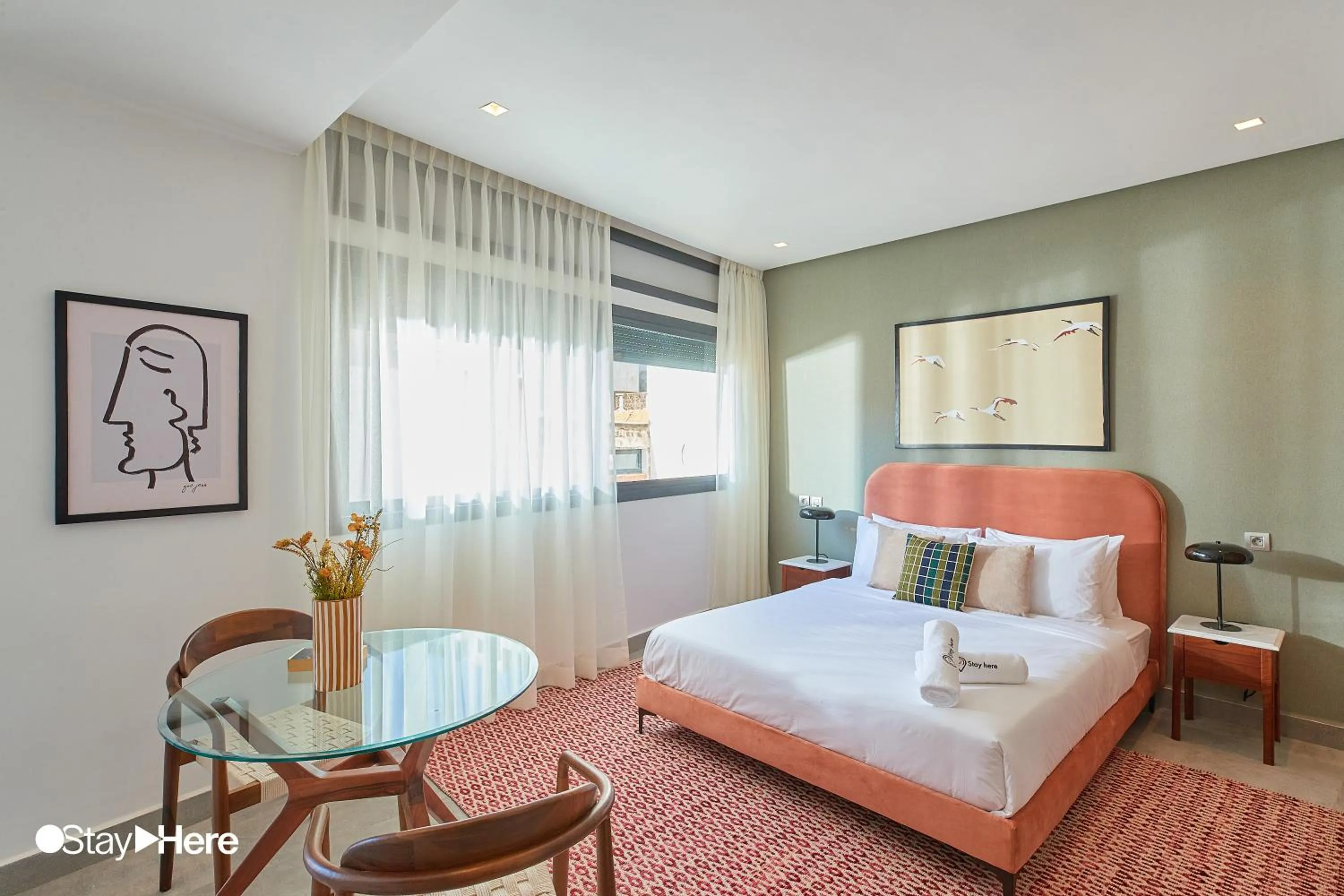 Bed in Stayhere Casablanca - Gauthier 2 - Contemporary Residence