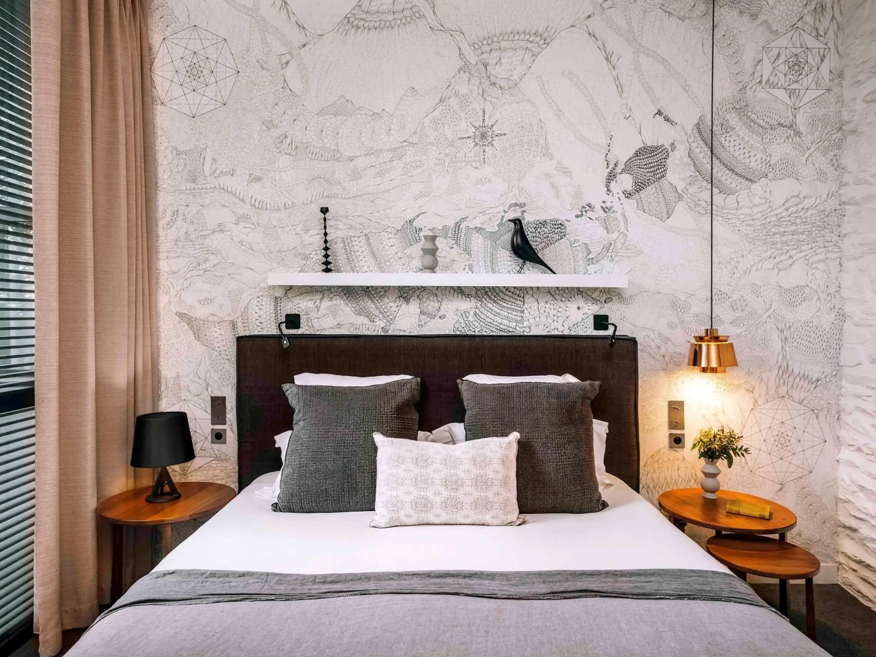 Bedroom, Bed in Balthazar Hotel & Spa Rennes - MGallery Collection Bedroom, Bed in Balthazar Hotel & Spa Rennes - MGallery Collection