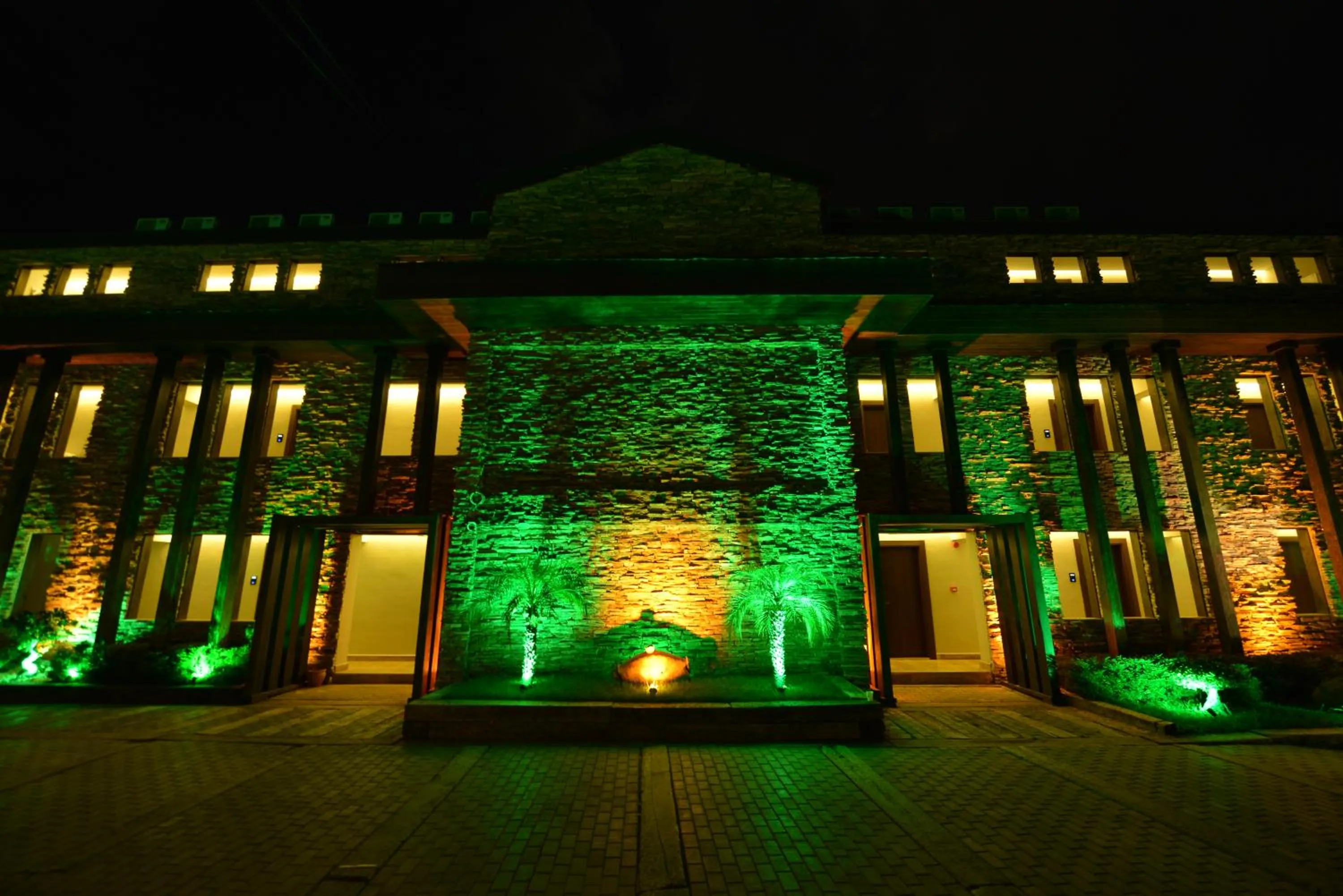 Property building in Manaspark Deluxe Hotel