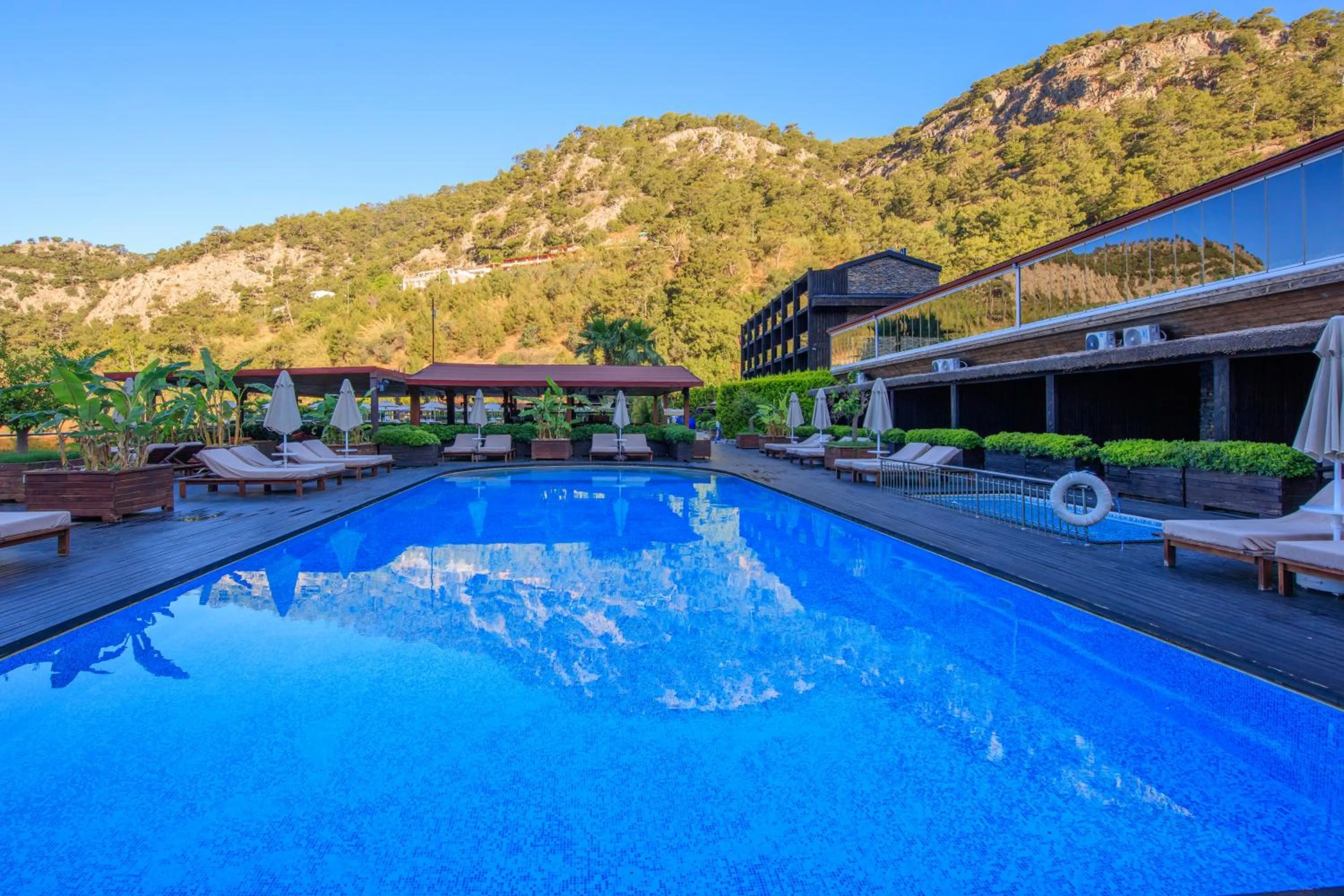 Swimming pool in Manaspark Deluxe Hotel