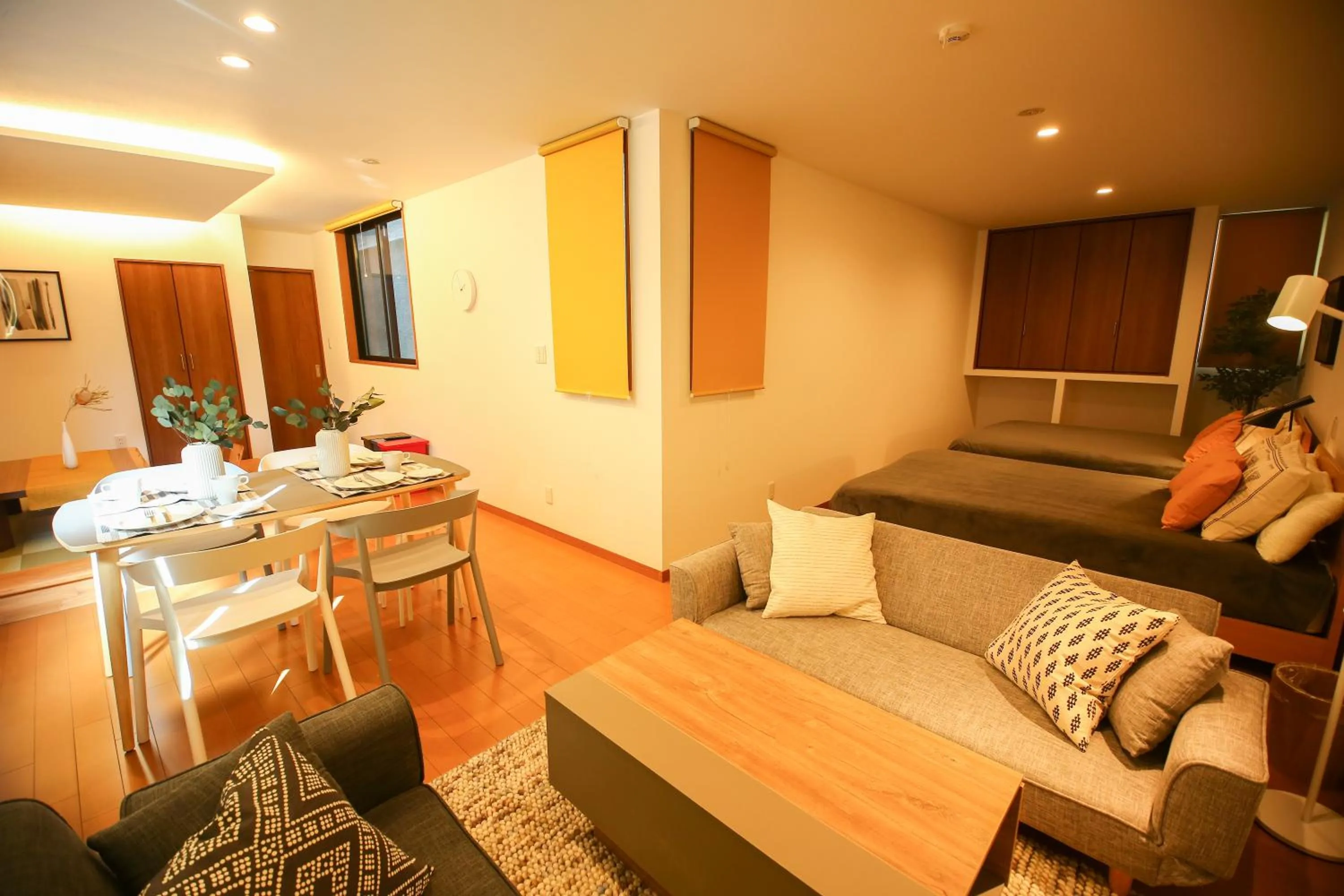 Living room in PrimeRoom別府 TATAMIsuite