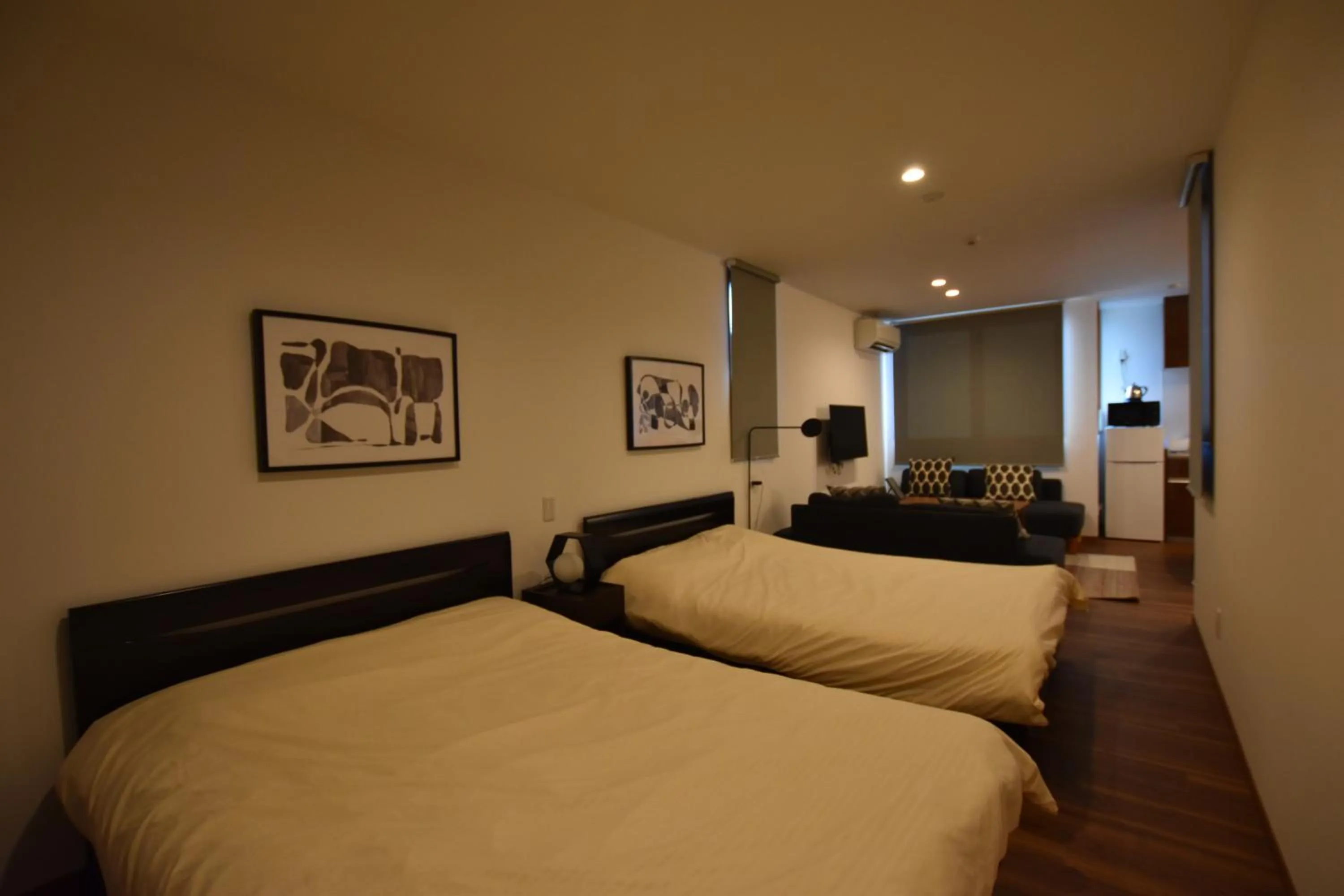 Bed in PrimeRoom別府 TATAMIsuite