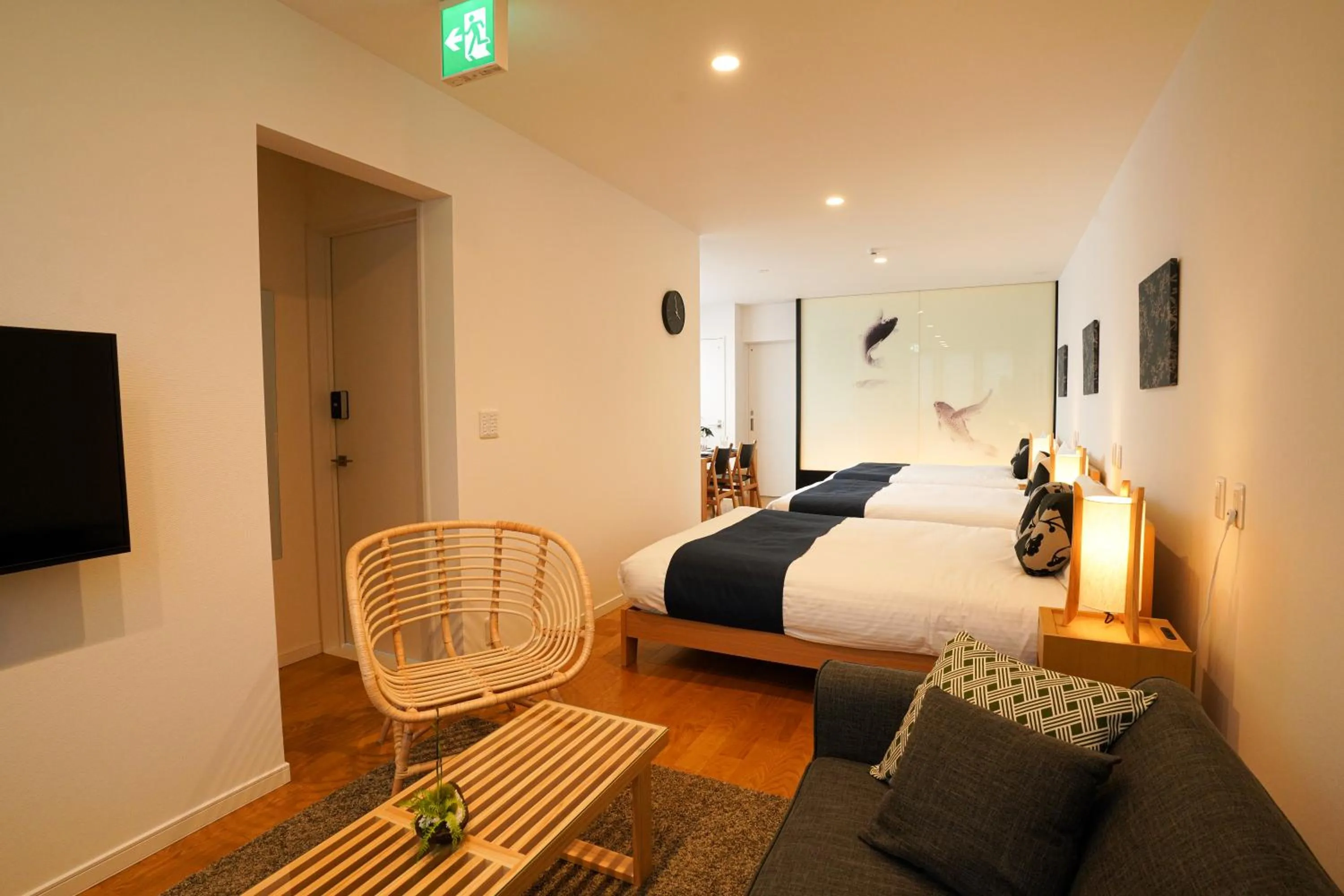 Bed in PrimeRoom別府 SAKURA