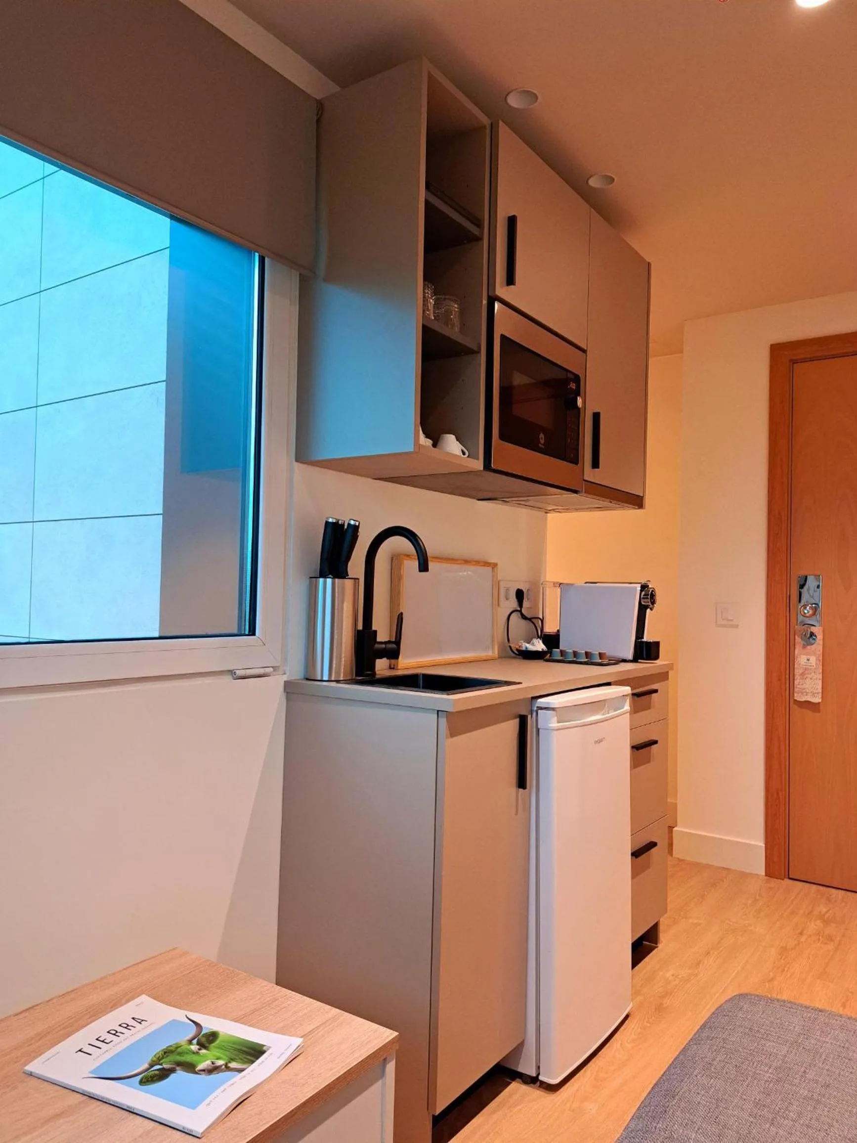 Kitchen or kitchenette in Hotel Puerta Santander