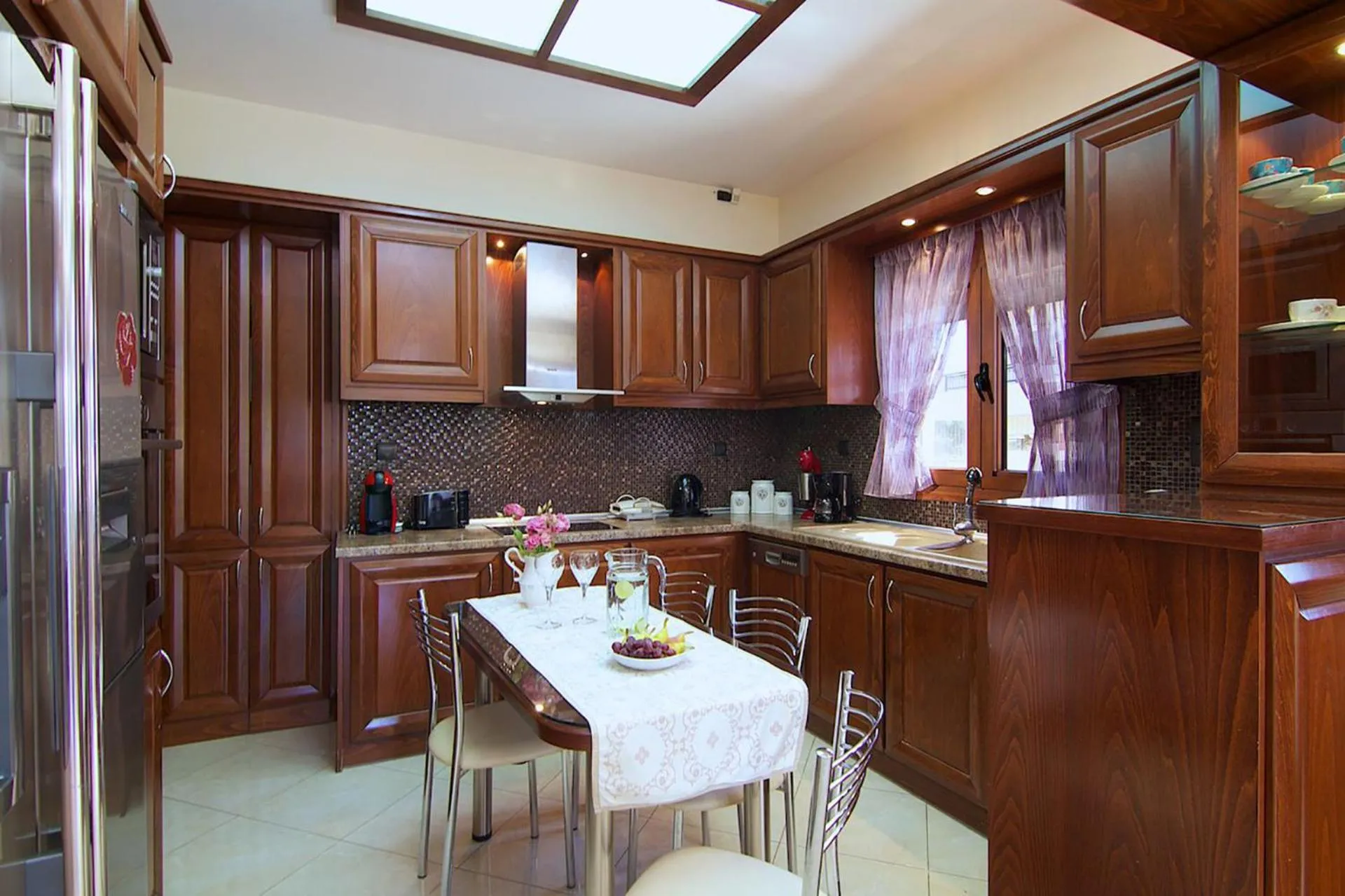 kitchen in Eva & Dimitrios Villas, Captivating Oasis with Pools & BBQ, By ThinkVilla