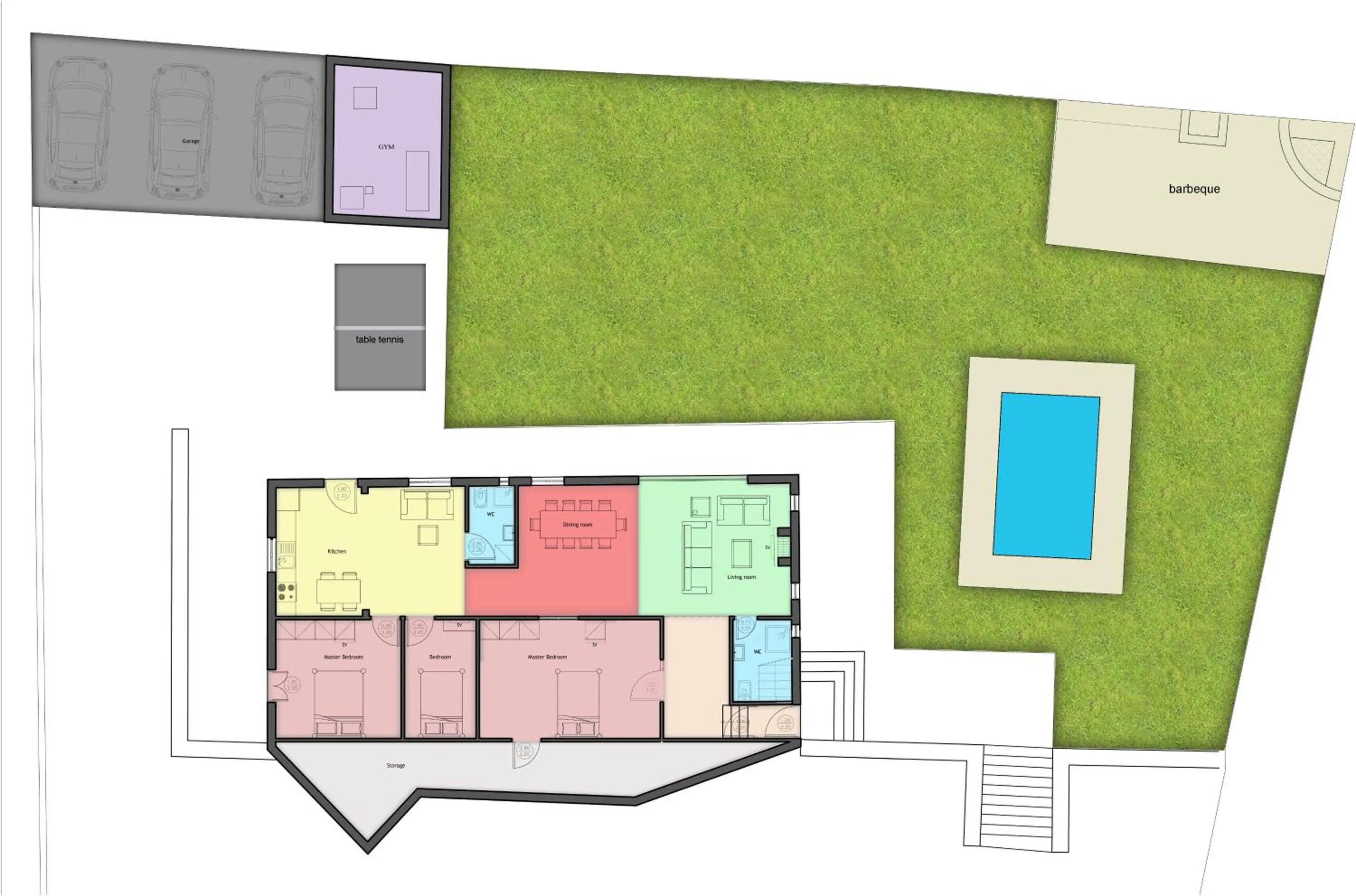 Floor plan in Eva & Dimitrios Villas, Captivating Oasis with Pools & BBQ, By ThinkVilla