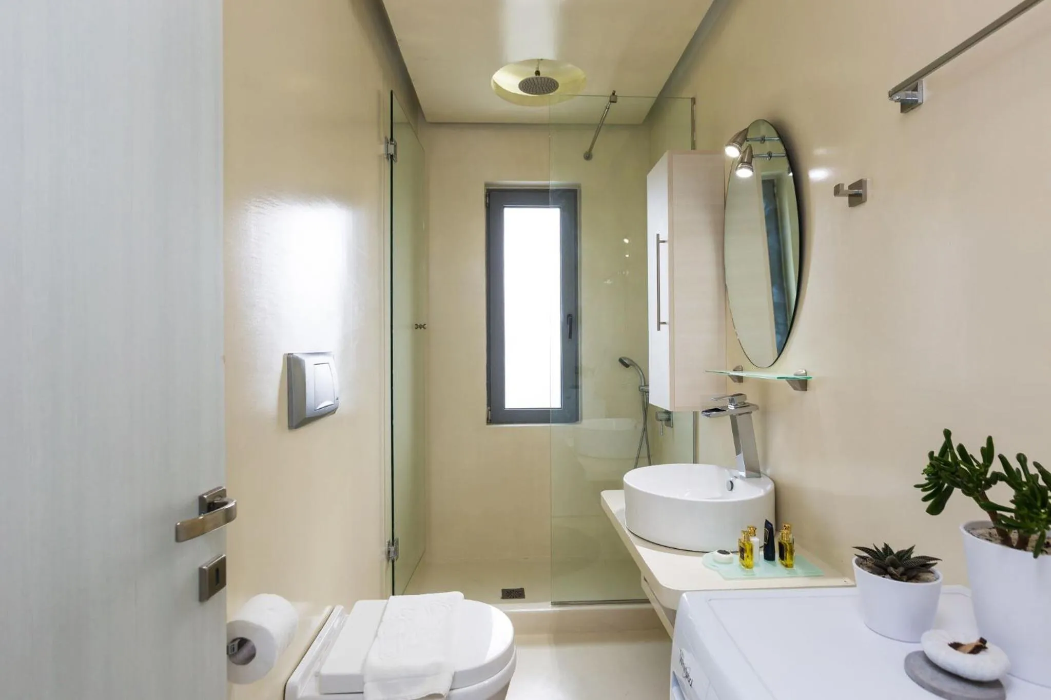 Toilet in Eva & Dimitrios Villas, Captivating Oasis with Pools & BBQ, By ThinkVilla