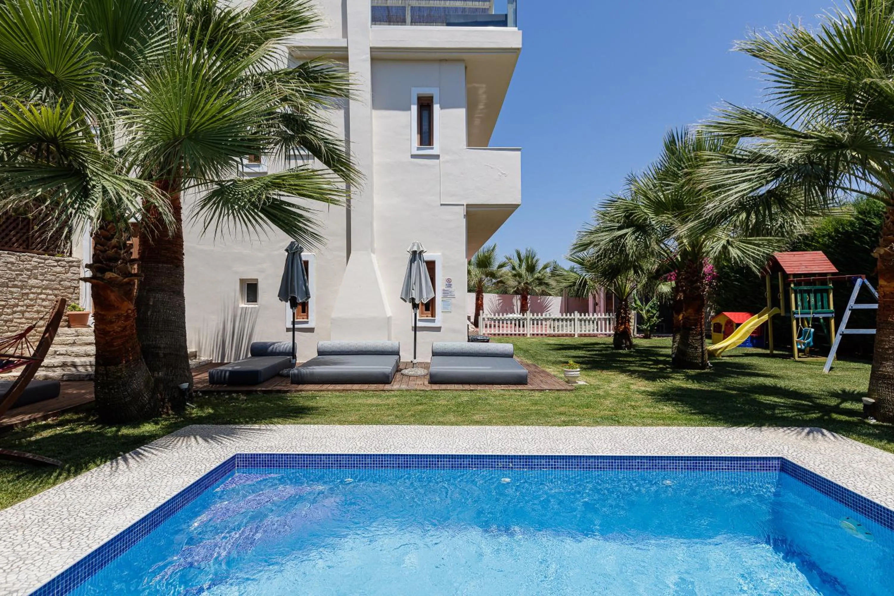 Day in Eva & Dimitrios Villas, Captivating Oasis with Pools & BBQ, By ThinkVilla