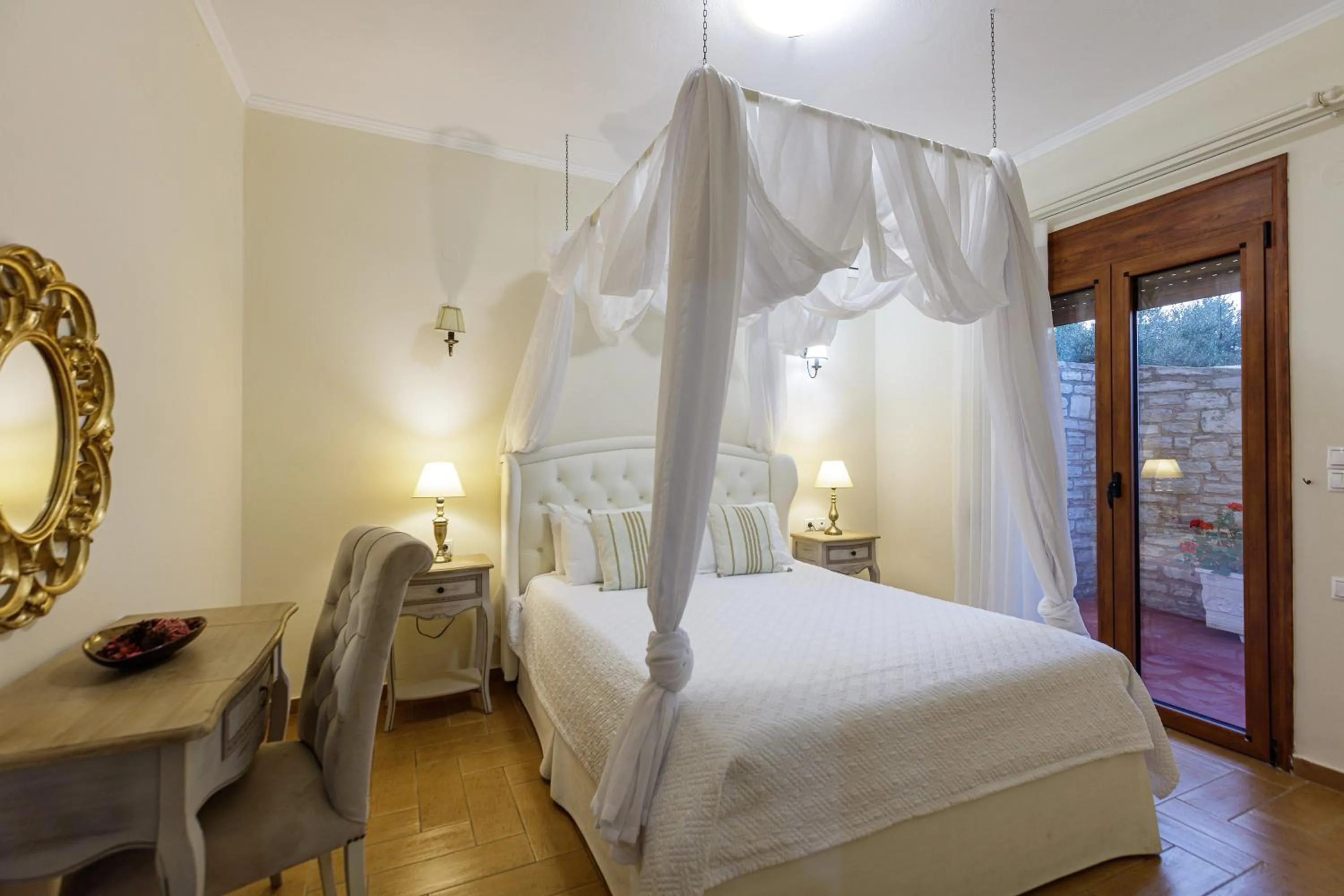 Bed in Eva & Dimitrios Villas, Captivating Oasis with Pools & BBQ, By ThinkVilla