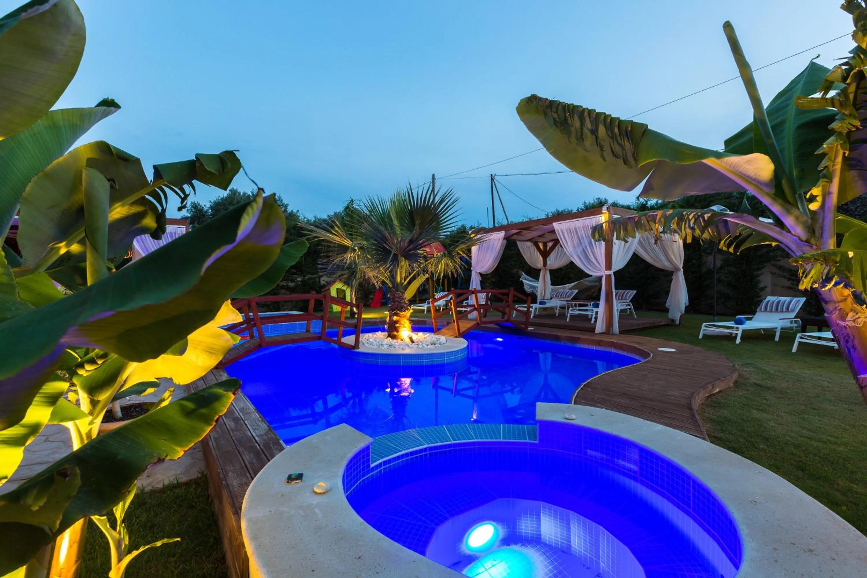 Swimming pool in Eva & Dimitrios Villas, Captivating Oasis with Pools & BBQ, By ThinkVilla
