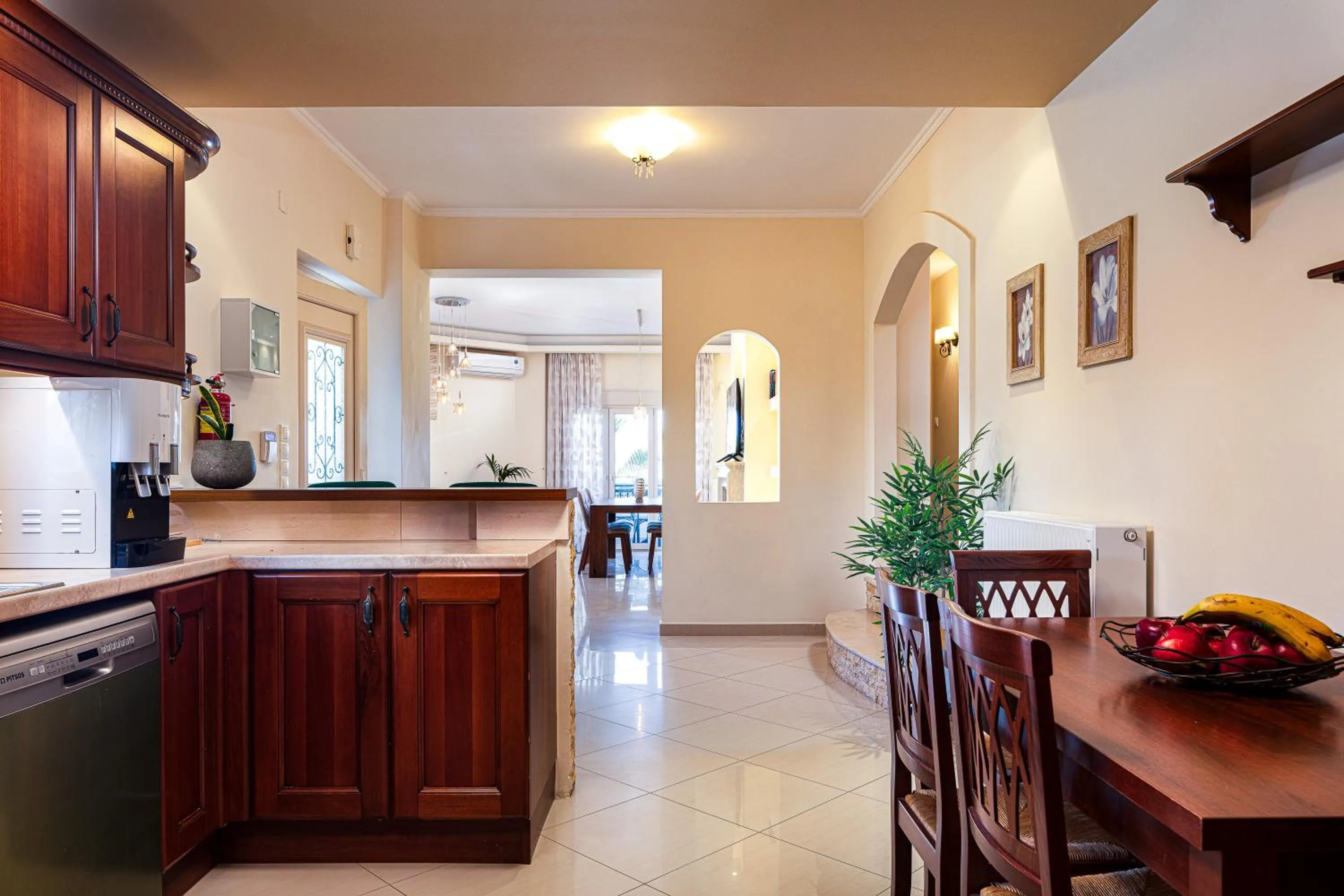Kitchen or kitchenette in Eva & Dimitrios Villas, Captivating Oasis with Pools & BBQ, By ThinkVilla