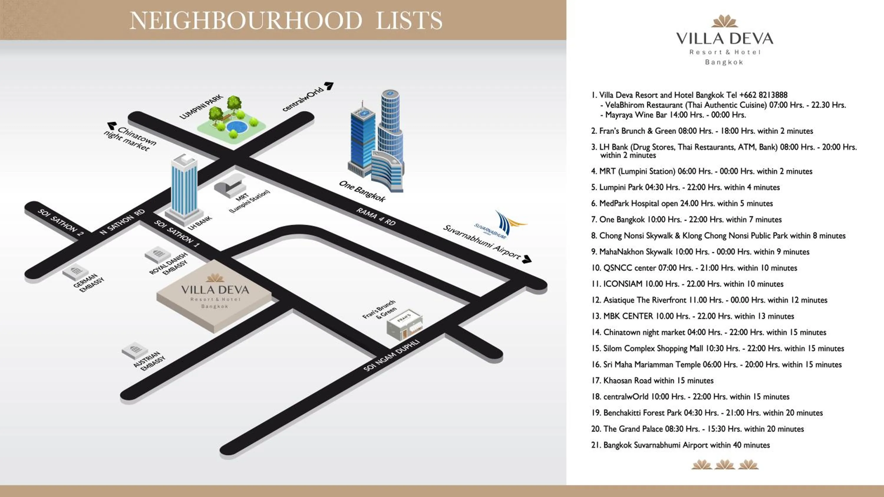 Nearby landmark in Villa Deva Resort & Hotel Bangkok