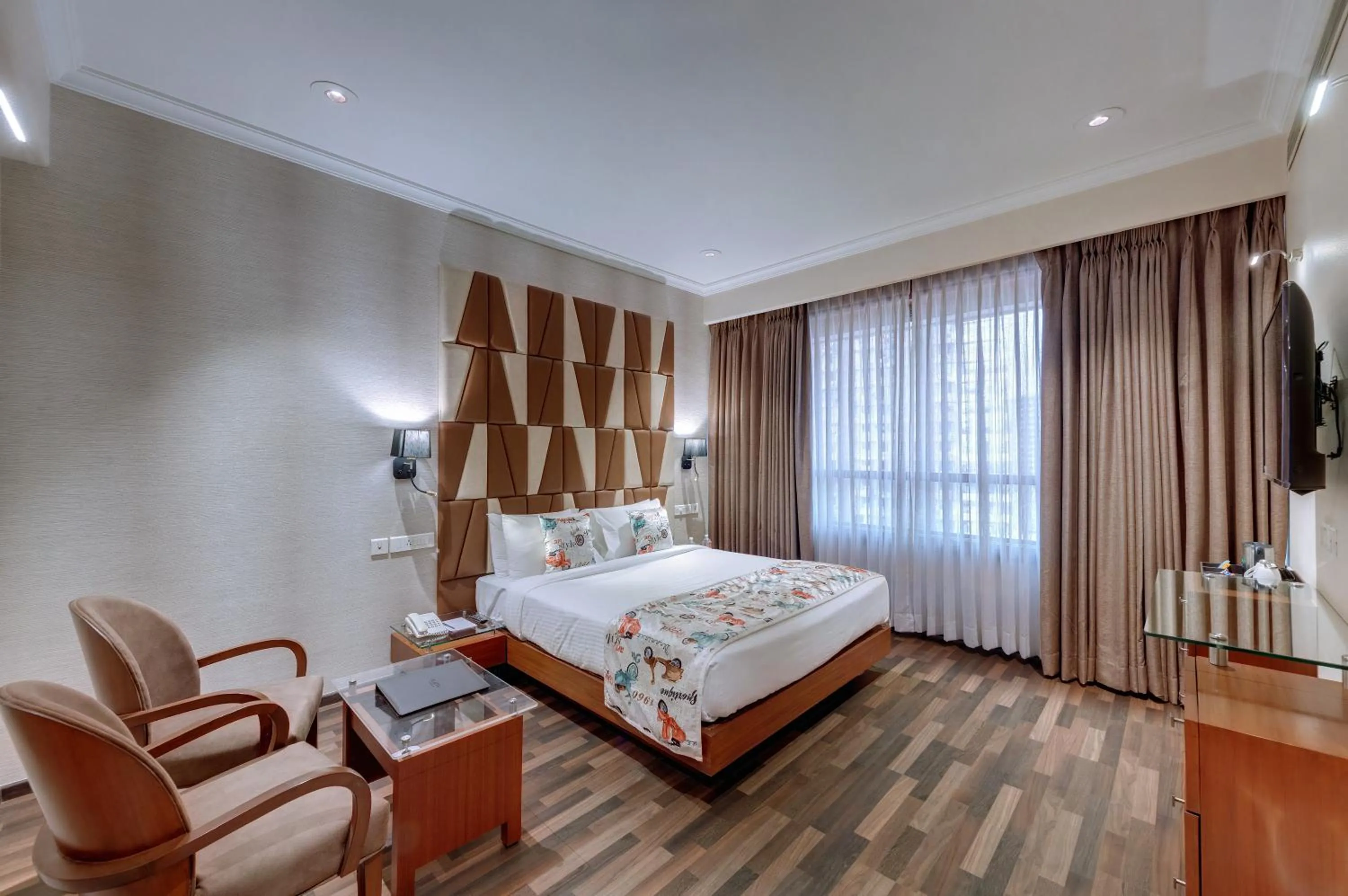 Bedroom, Bed in Adiva Residency Beacon, Grant Road, Mumbai