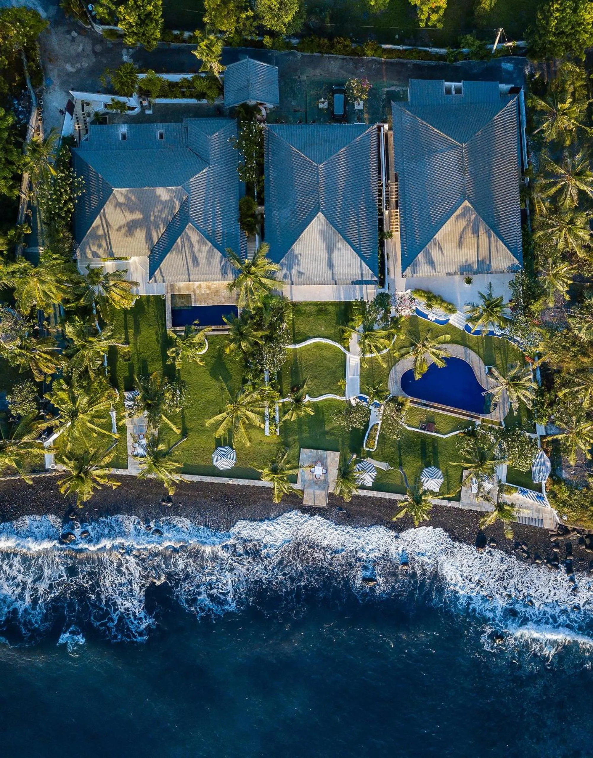 Bird's eye view in Kanna Seafront Estate Tulamben