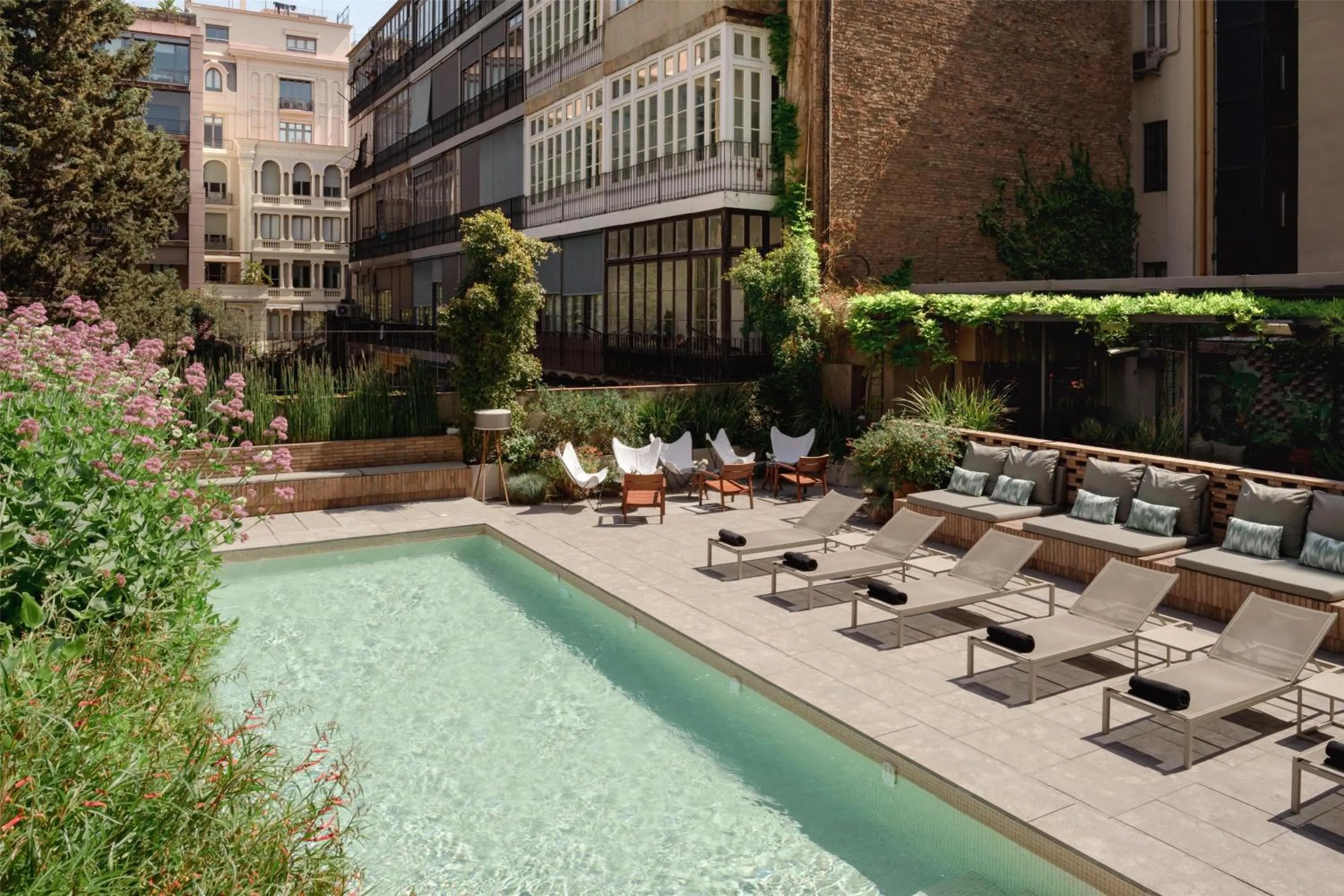 Pool view in Alexandra Barcelona Hotel, Curio Collection by Hilton