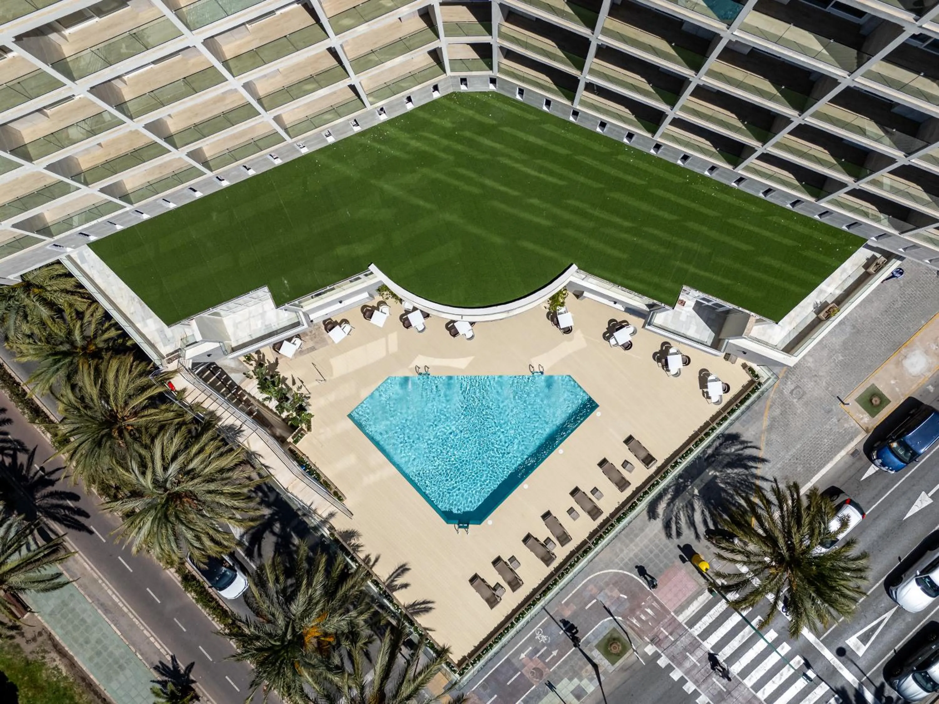 Pool view in Ohtels Gran Hotel Almeria