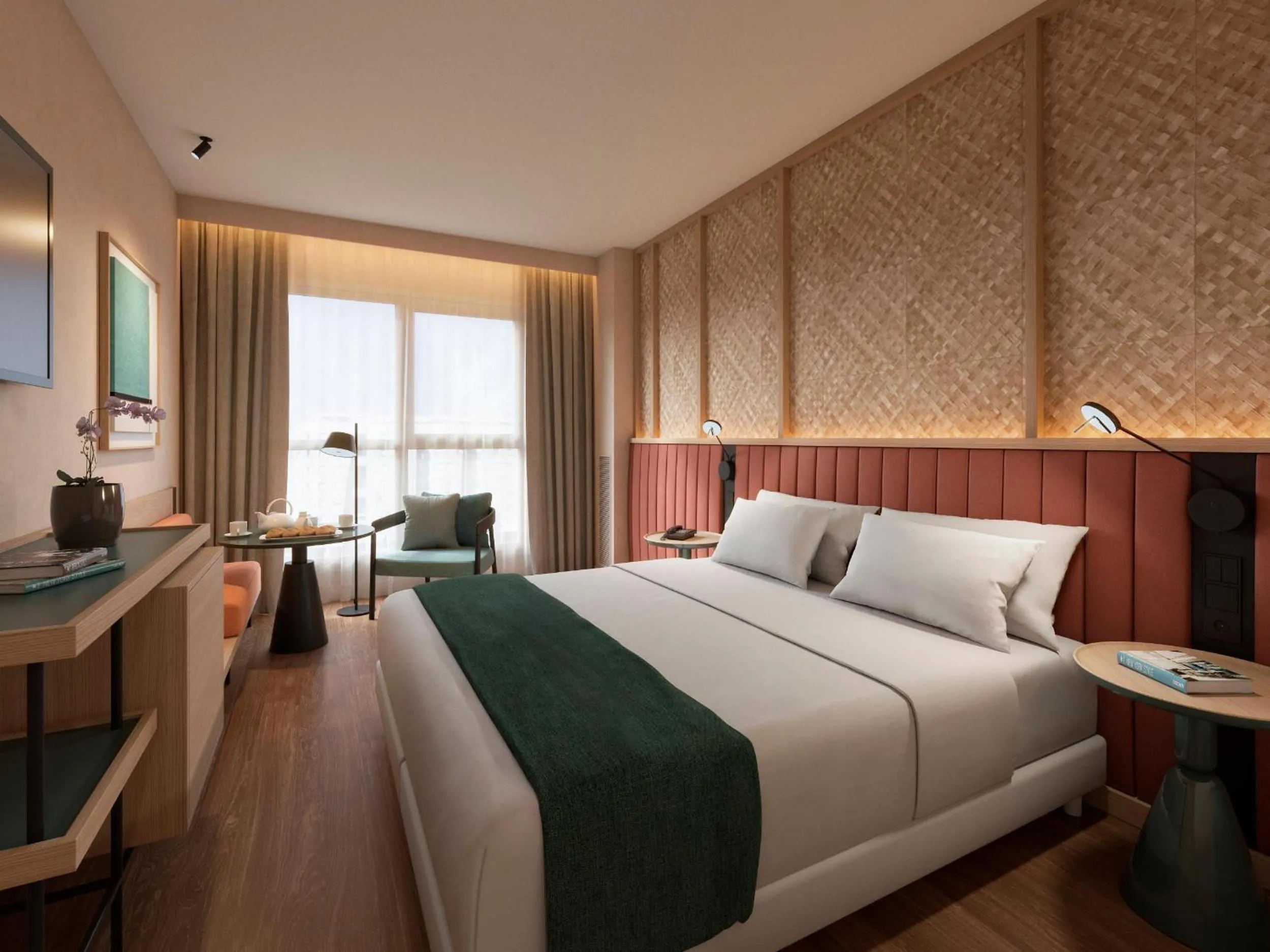 Bedroom, Bed in NH Valencia Center