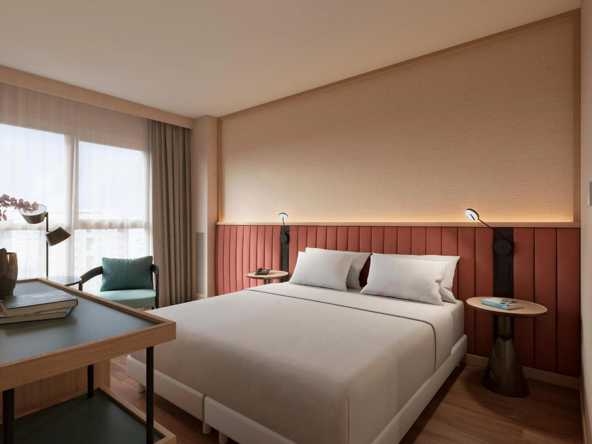 Bedroom, Bed in NH Valencia Center