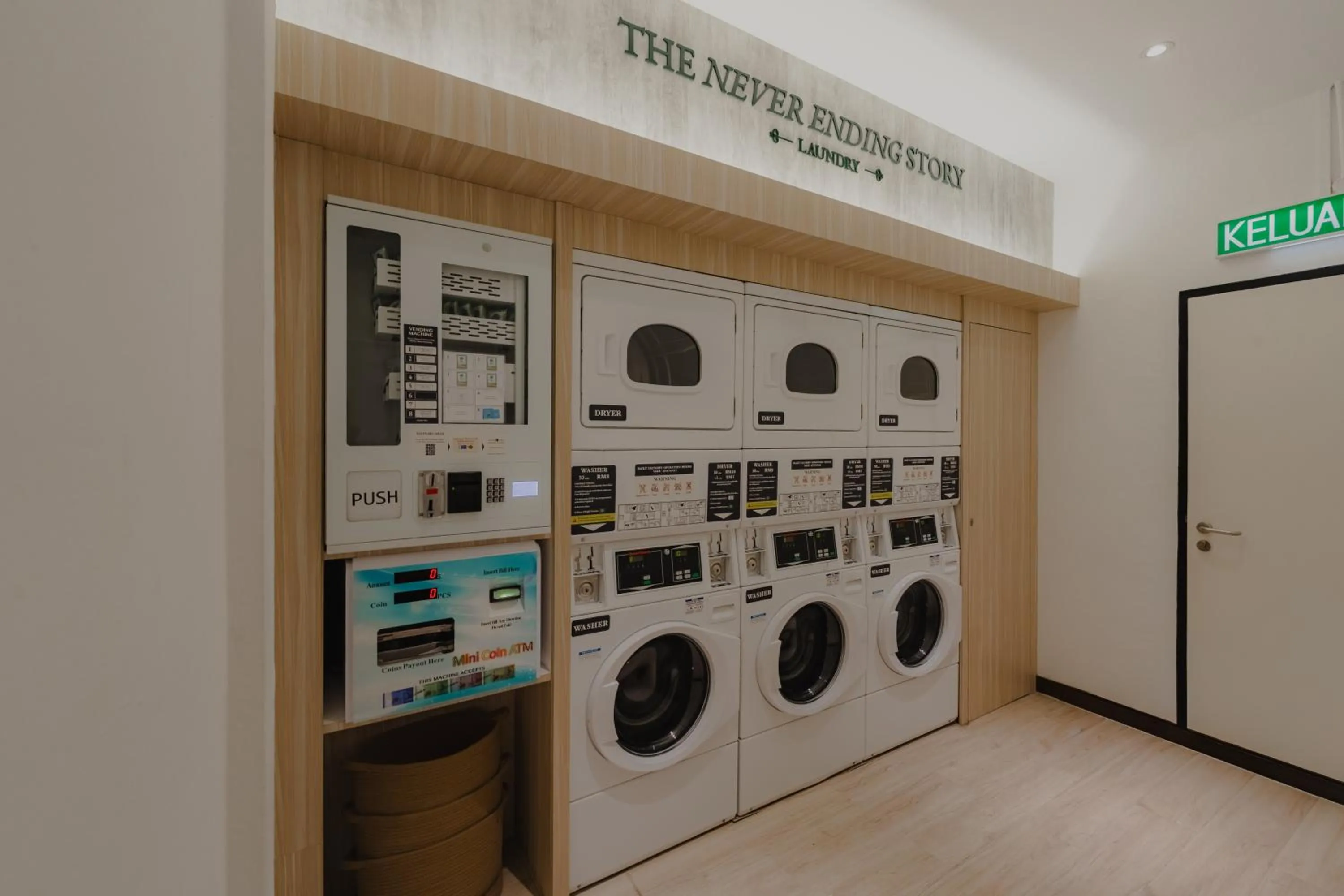 washing machine in Signel Poshtel, the Rare Gem of North Borneo