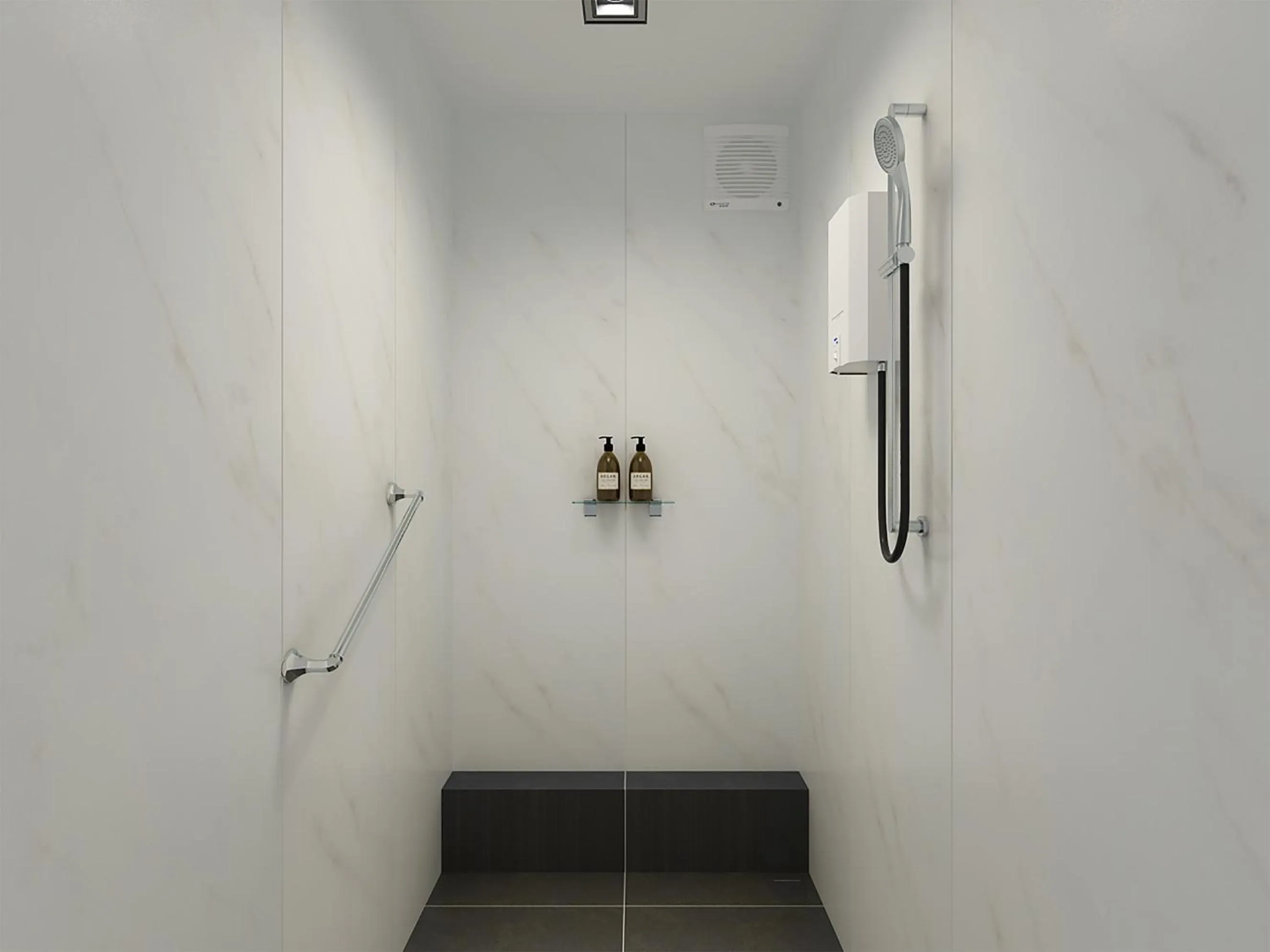 Shower in Signel Poshtel, the Rare Gem of North Borneo